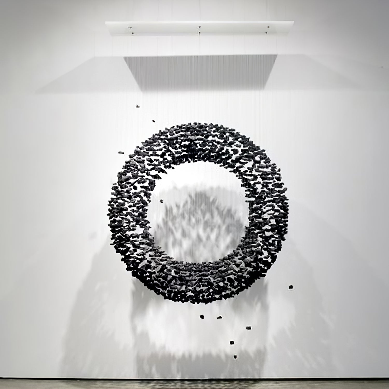 Arsilus Charcoal Stone Sculptural Chandelier Orbicular