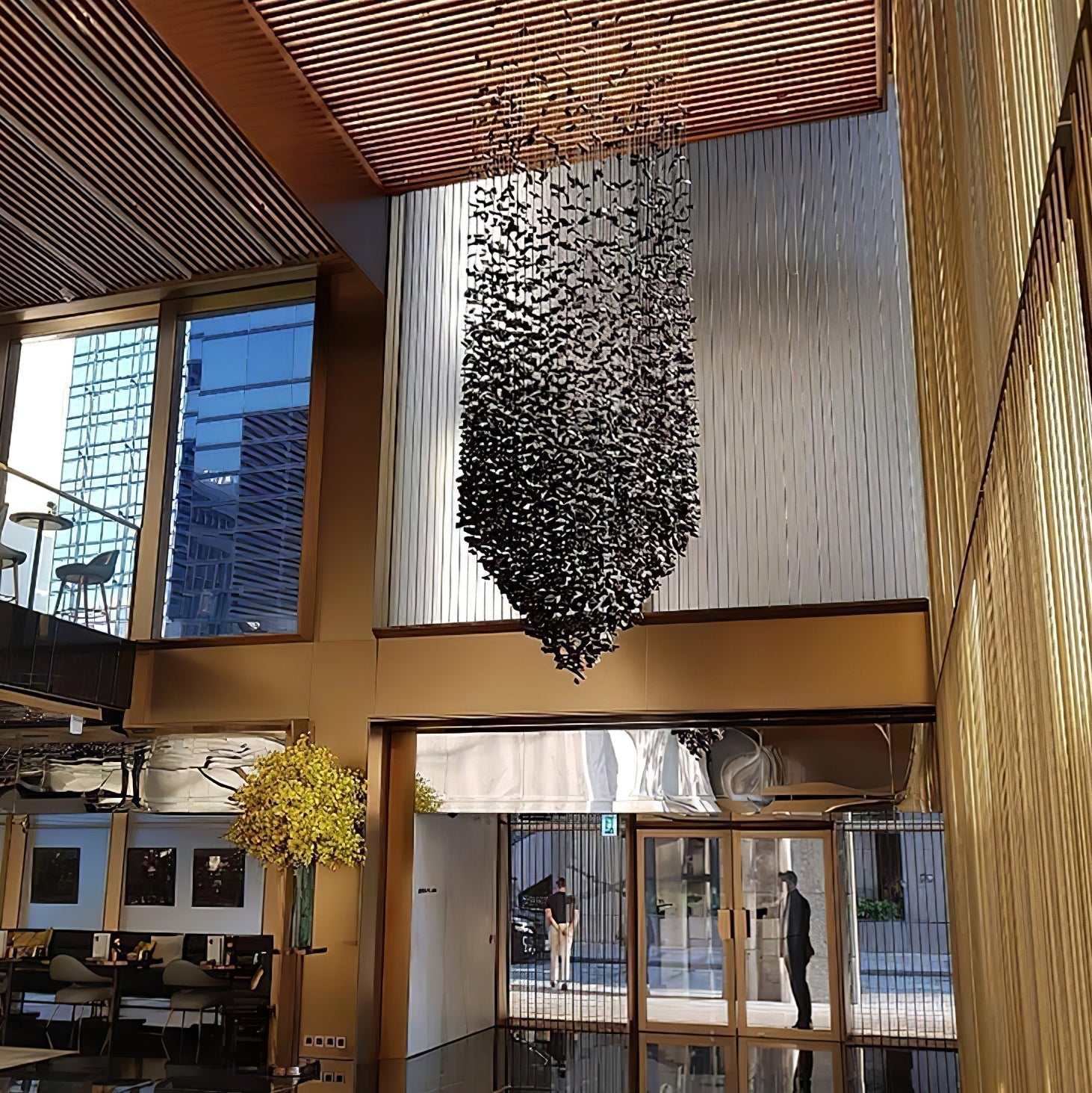 Arsilus Charcoal Stone Sculptural Chandelier Orbicular