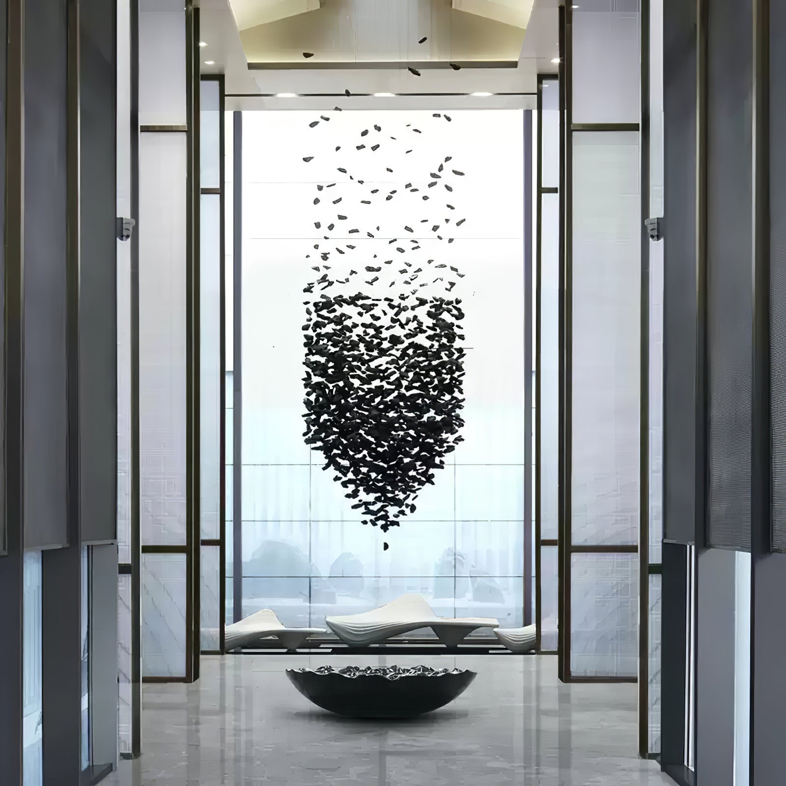 Mareelle Charcoal Stone Sculptural Chandelier