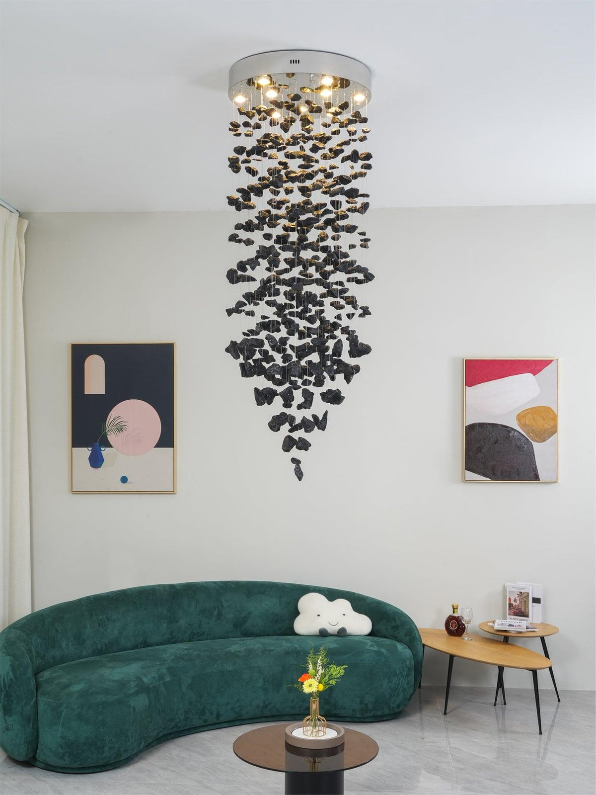 Orinridge Black Stones Chandelier