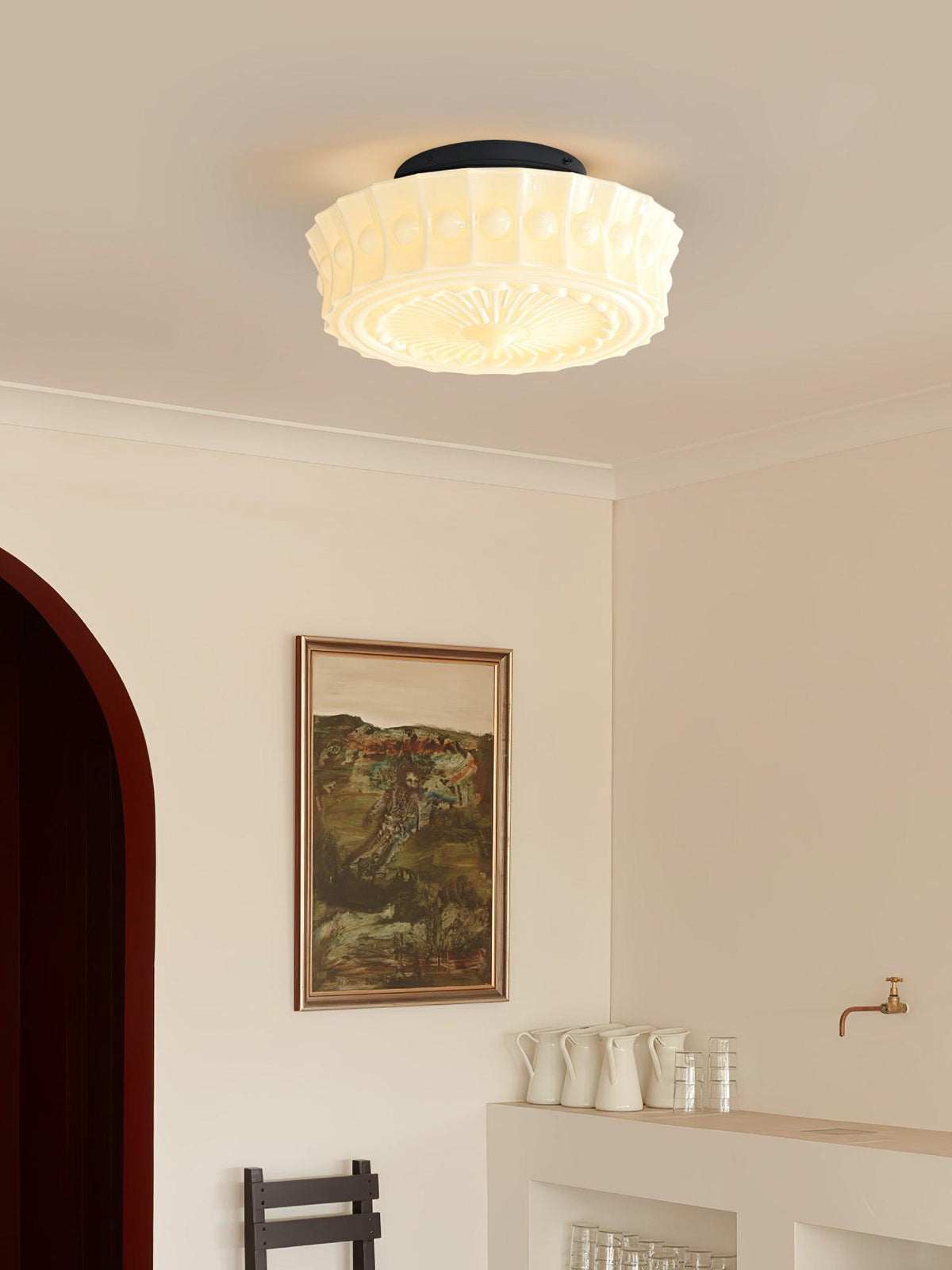 Norvale Charles Edwards Flush Mount Ceiling Light