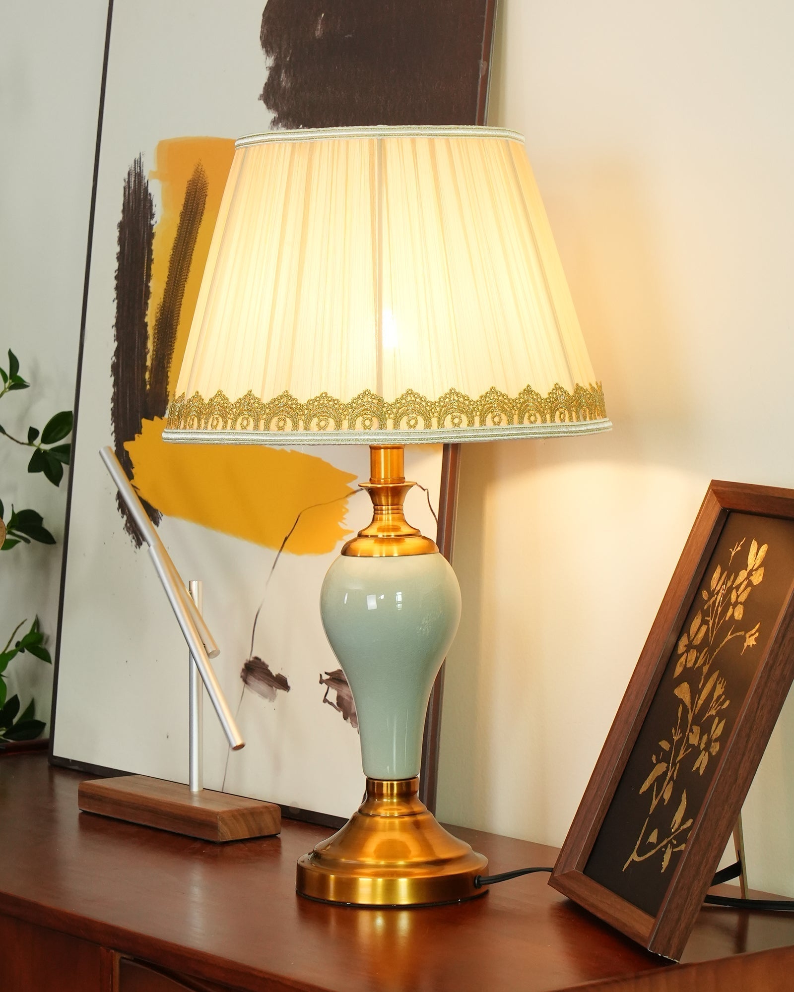 Mirova Ceramic Fabric Table Lamp