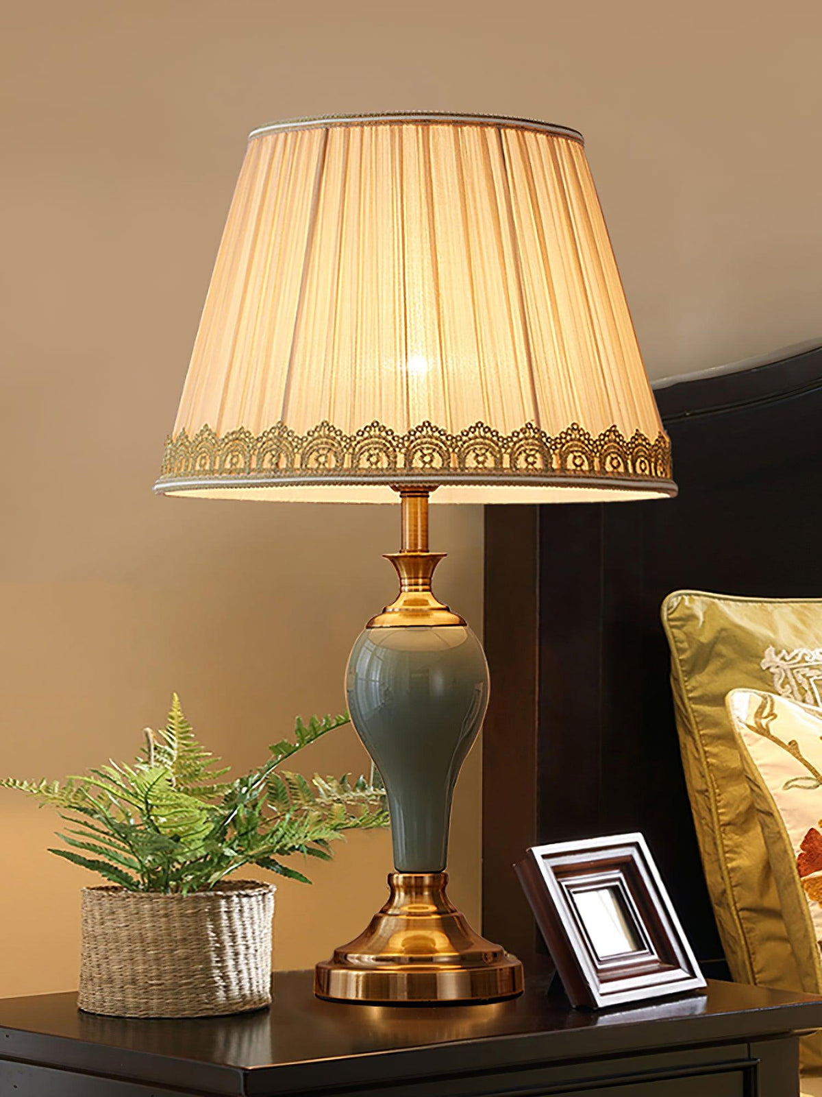 Mirova Ceramic Fabric Table Lamp