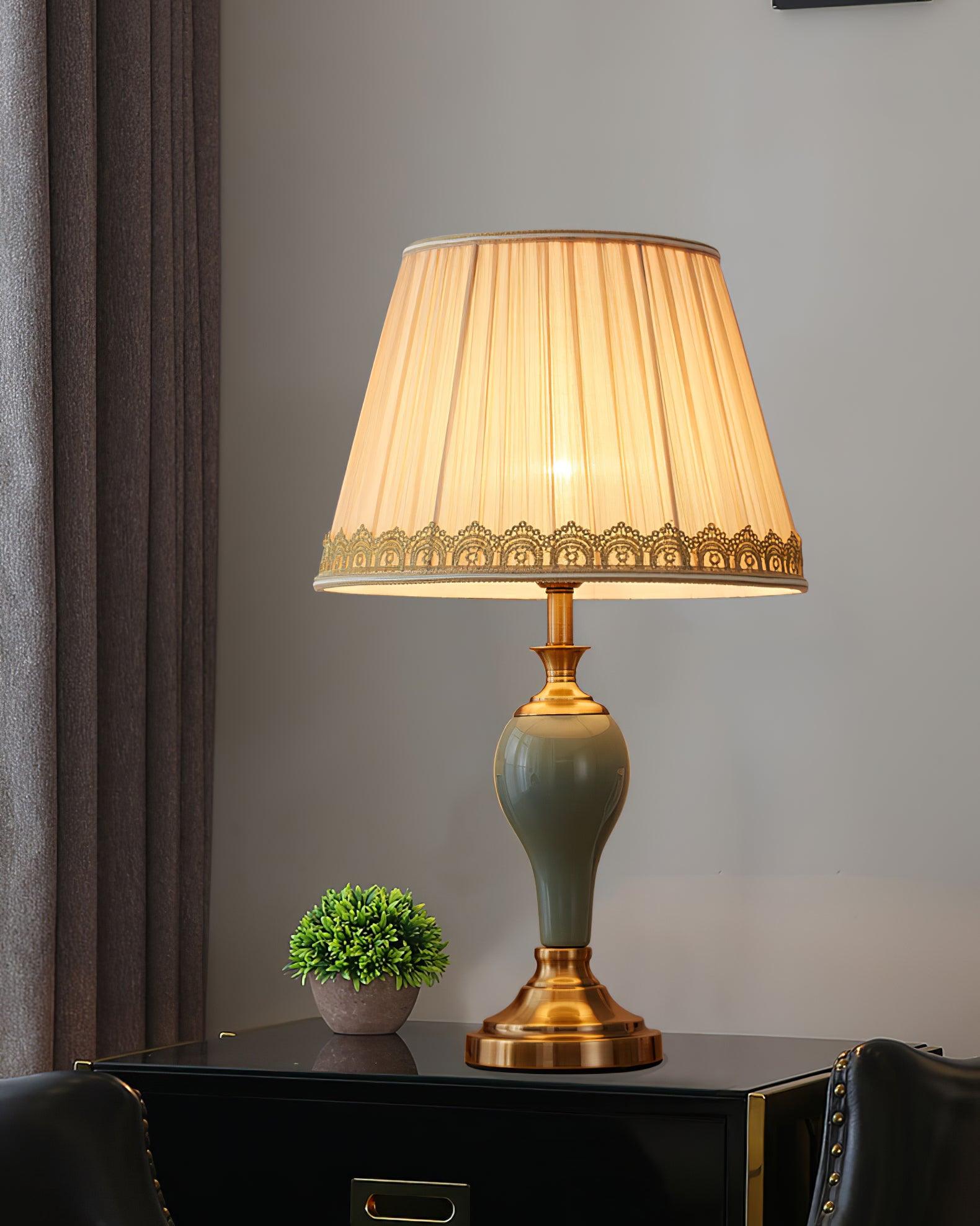 Mirova Ceramic Fabric Table Lamp