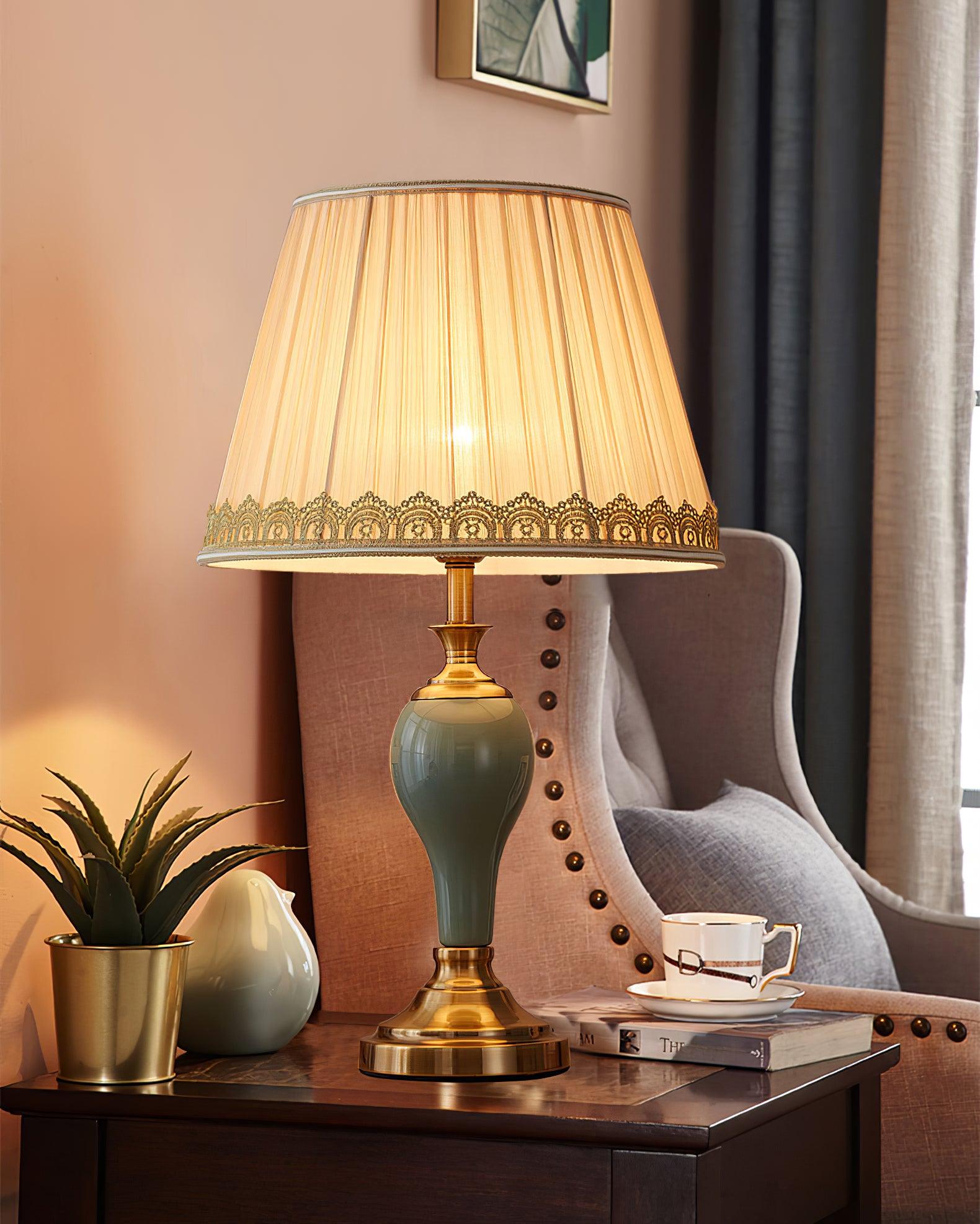 Mirova Ceramic Fabric Table Lamp