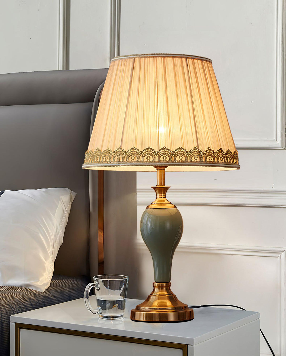 Mirova Ceramic Fabric Table Lamp