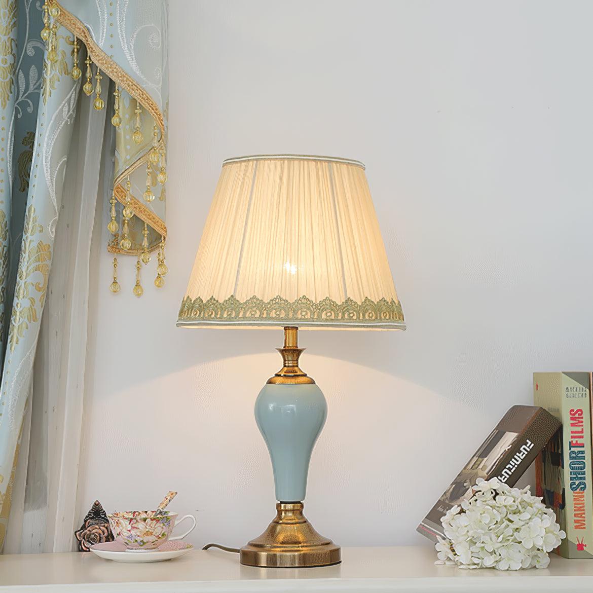 Mirova Ceramic Fabric Table Lamp