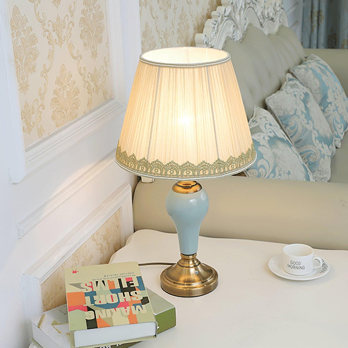 Mirova Ceramic Fabric Table Lamp