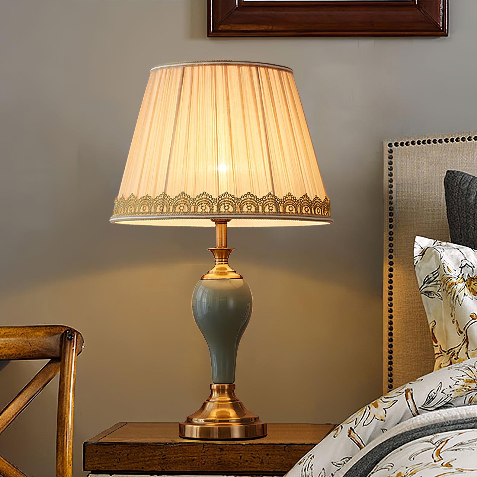 Mirova Ceramic Fabric Table Lamp