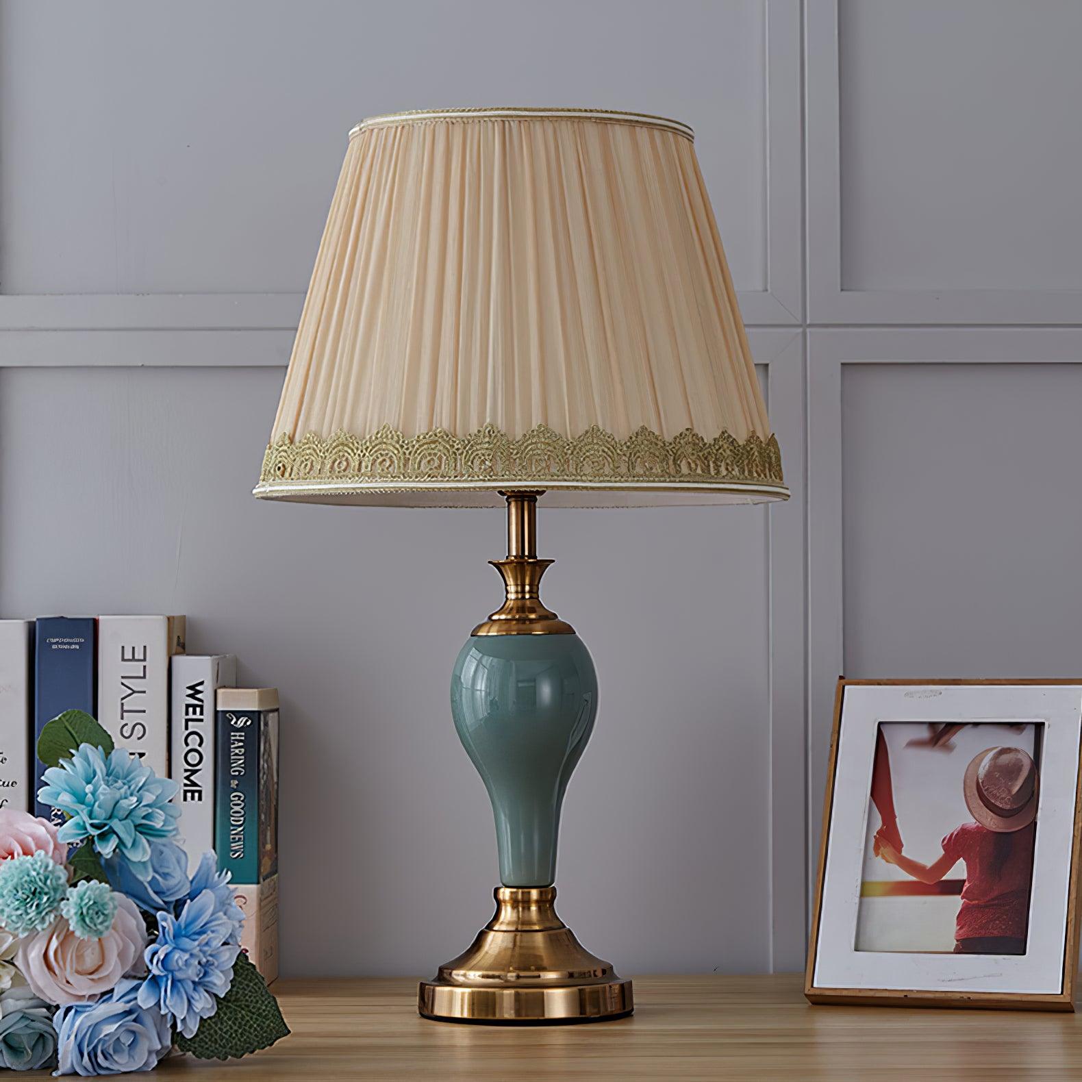 Mirova Ceramic Fabric Table Lamp