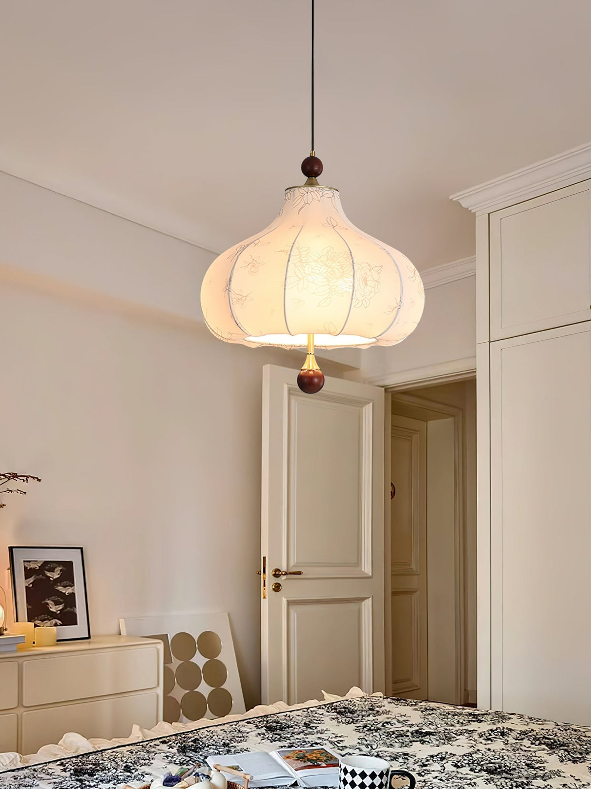 Favian Vintage Wood Pendant Lamp