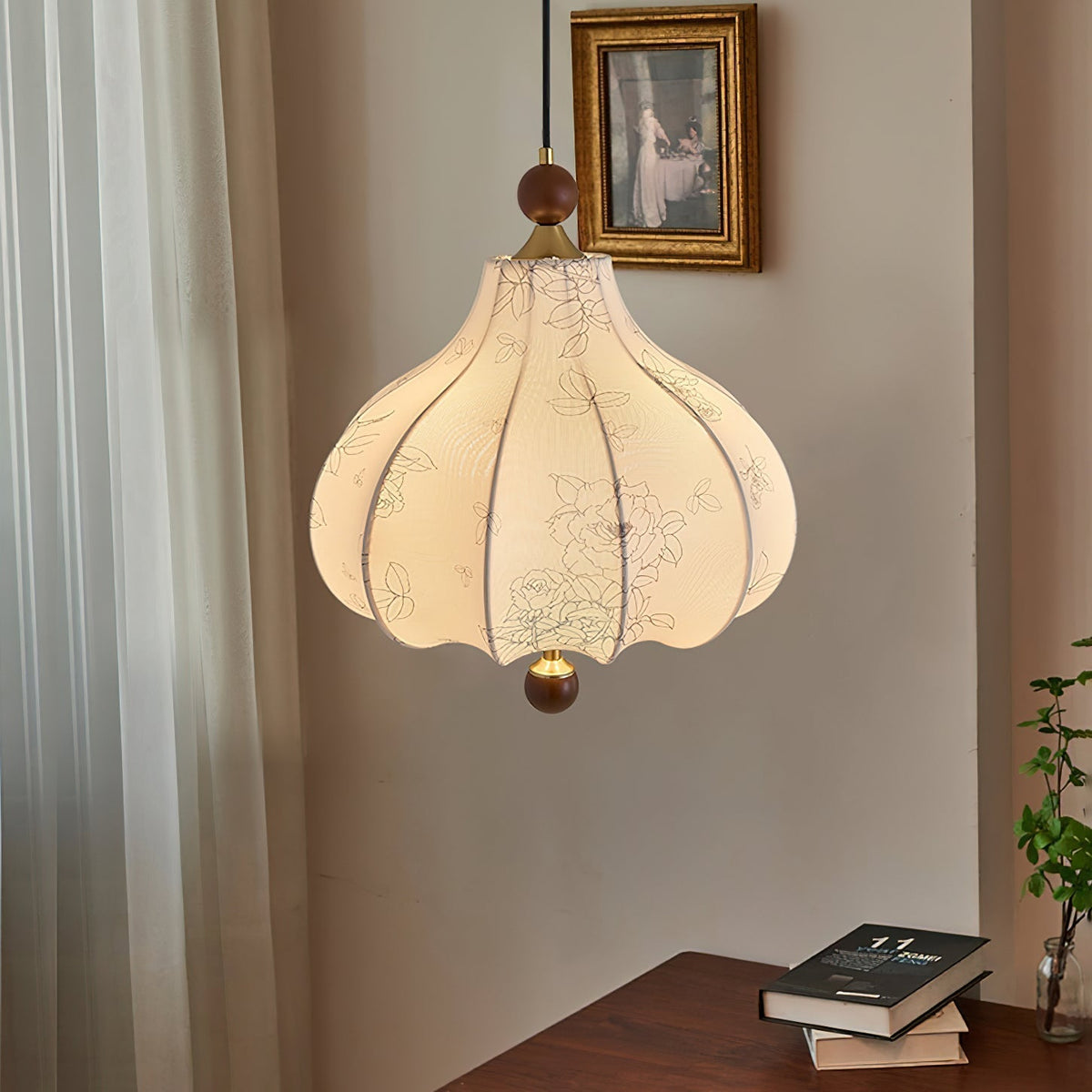 Favian Vintage Wood Pendant Lamp