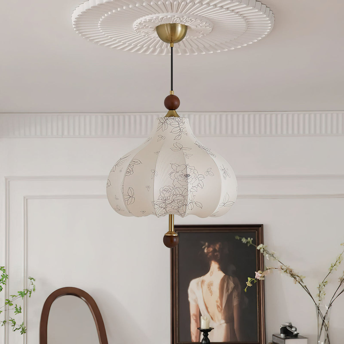 Favian Vintage Wood Pendant Lamp