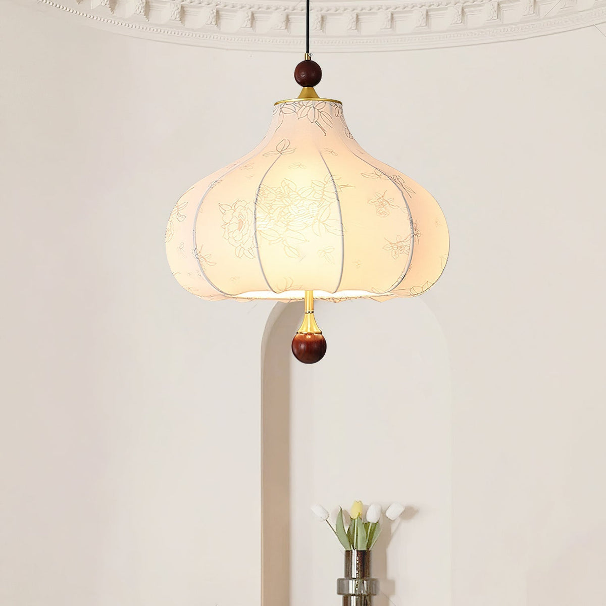 Favian Vintage Wood Pendant Lamp