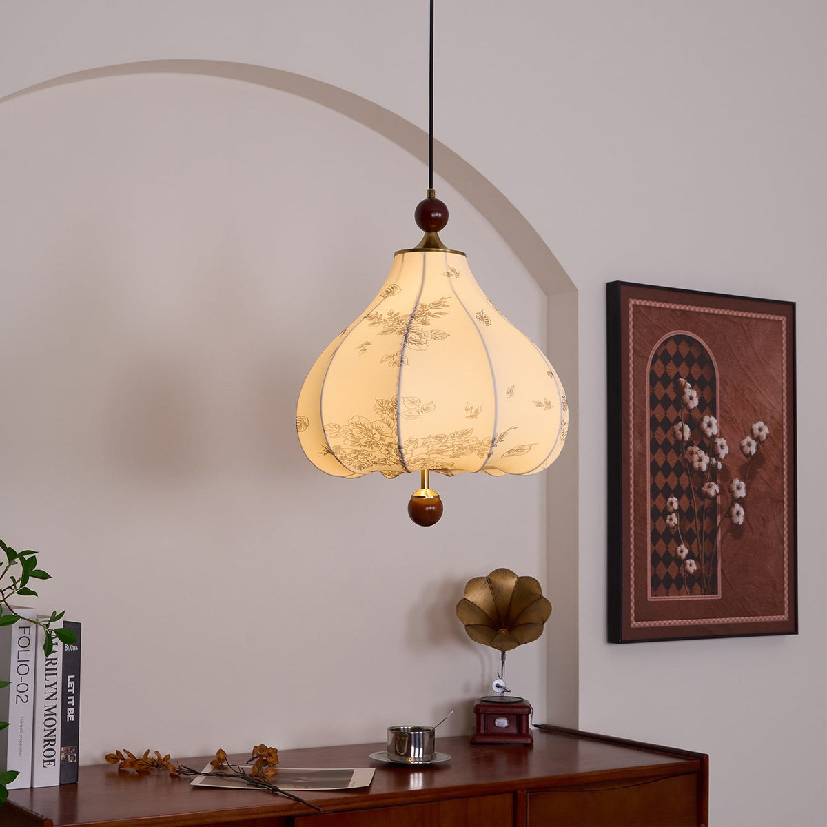 Favian Vintage Wood Pendant Lamp
