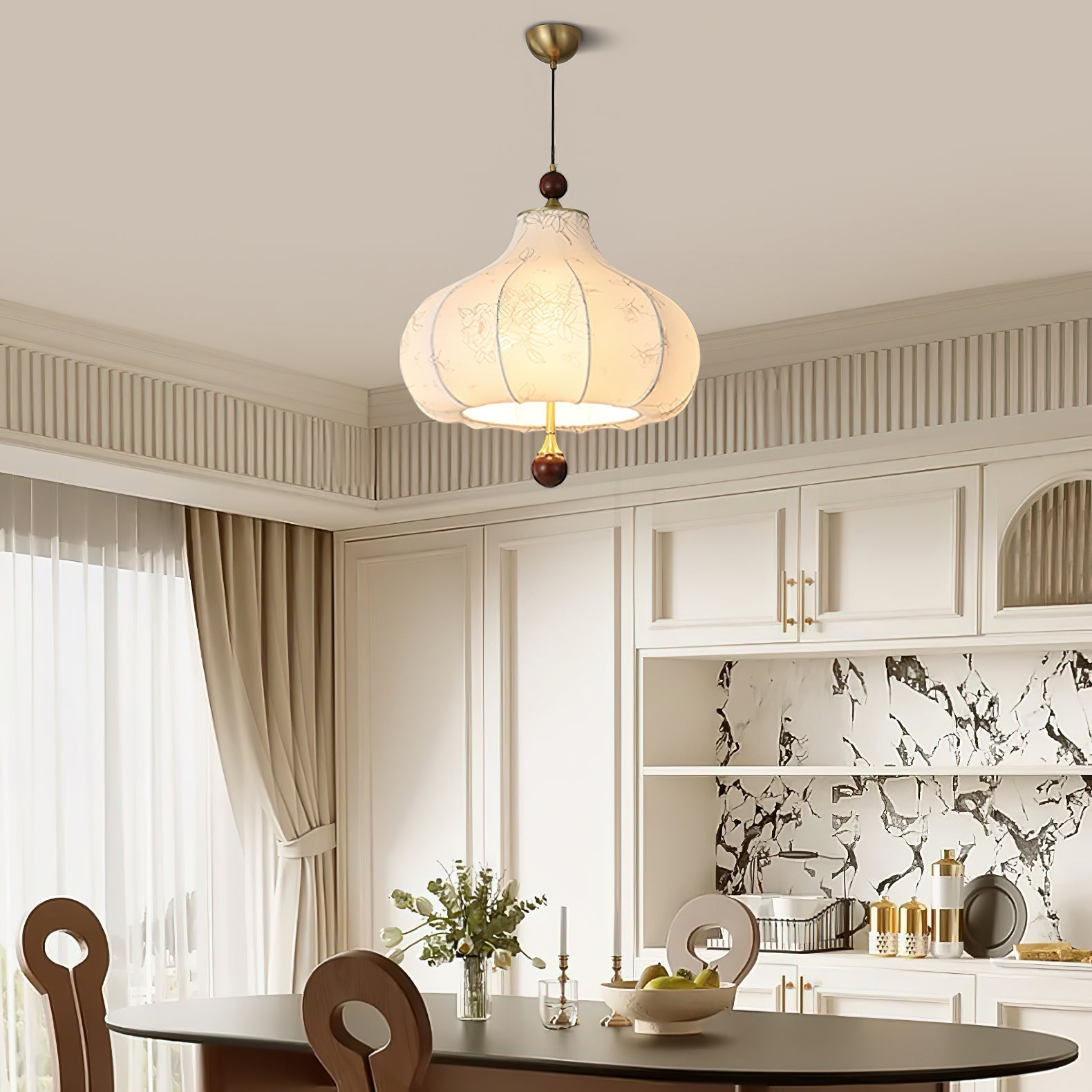 Favian Vintage Wood Pendant Lamp
