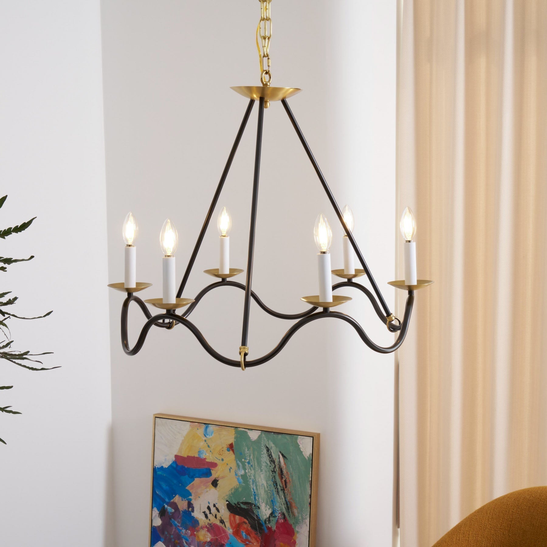 Evenor Elegance Vintage Brass Chandelier
