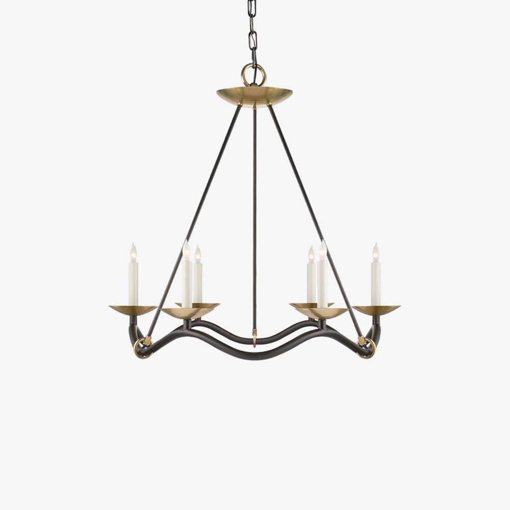 Evenor Elegance Vintage Brass Chandelier