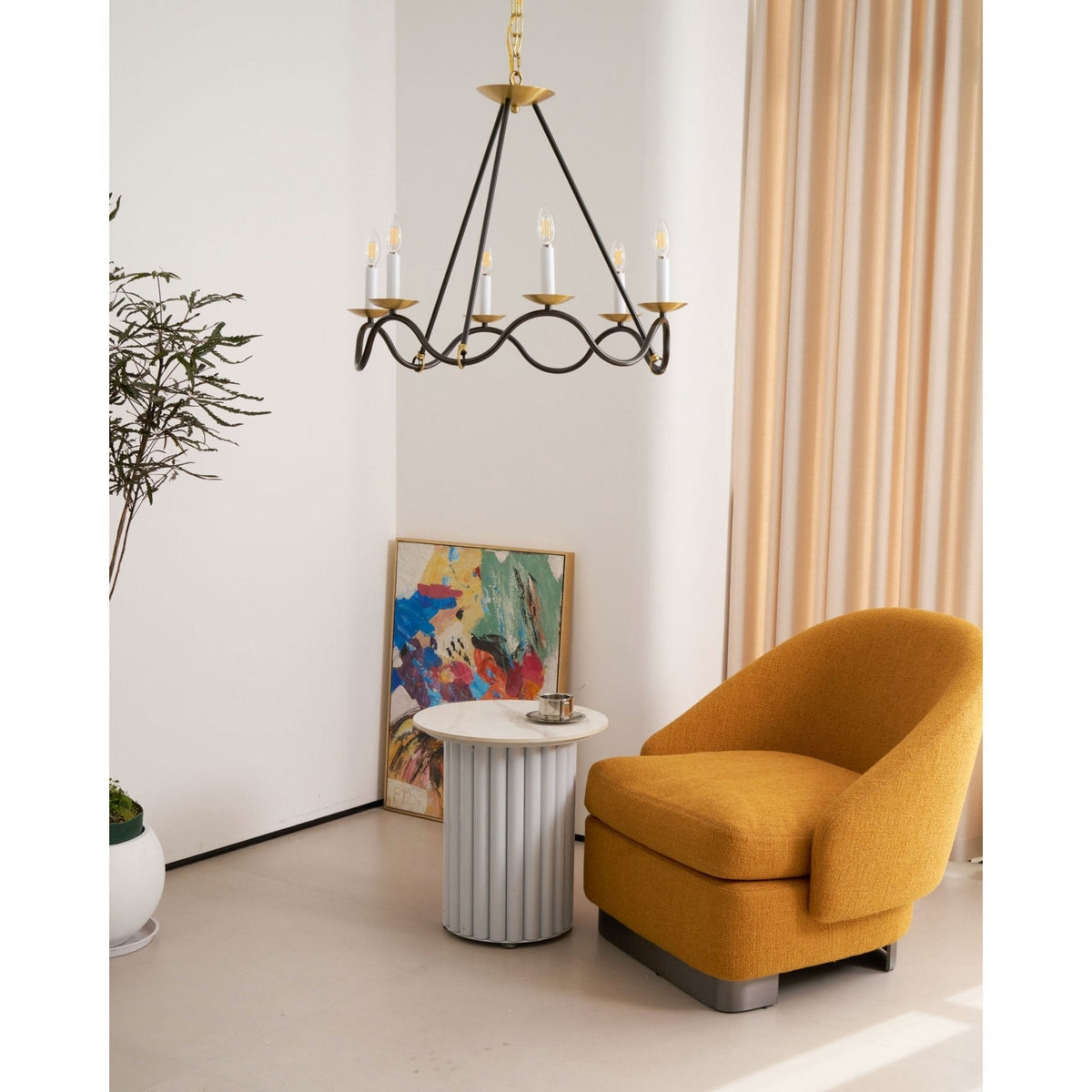 Evenor Elegance Vintage Brass Chandelier
