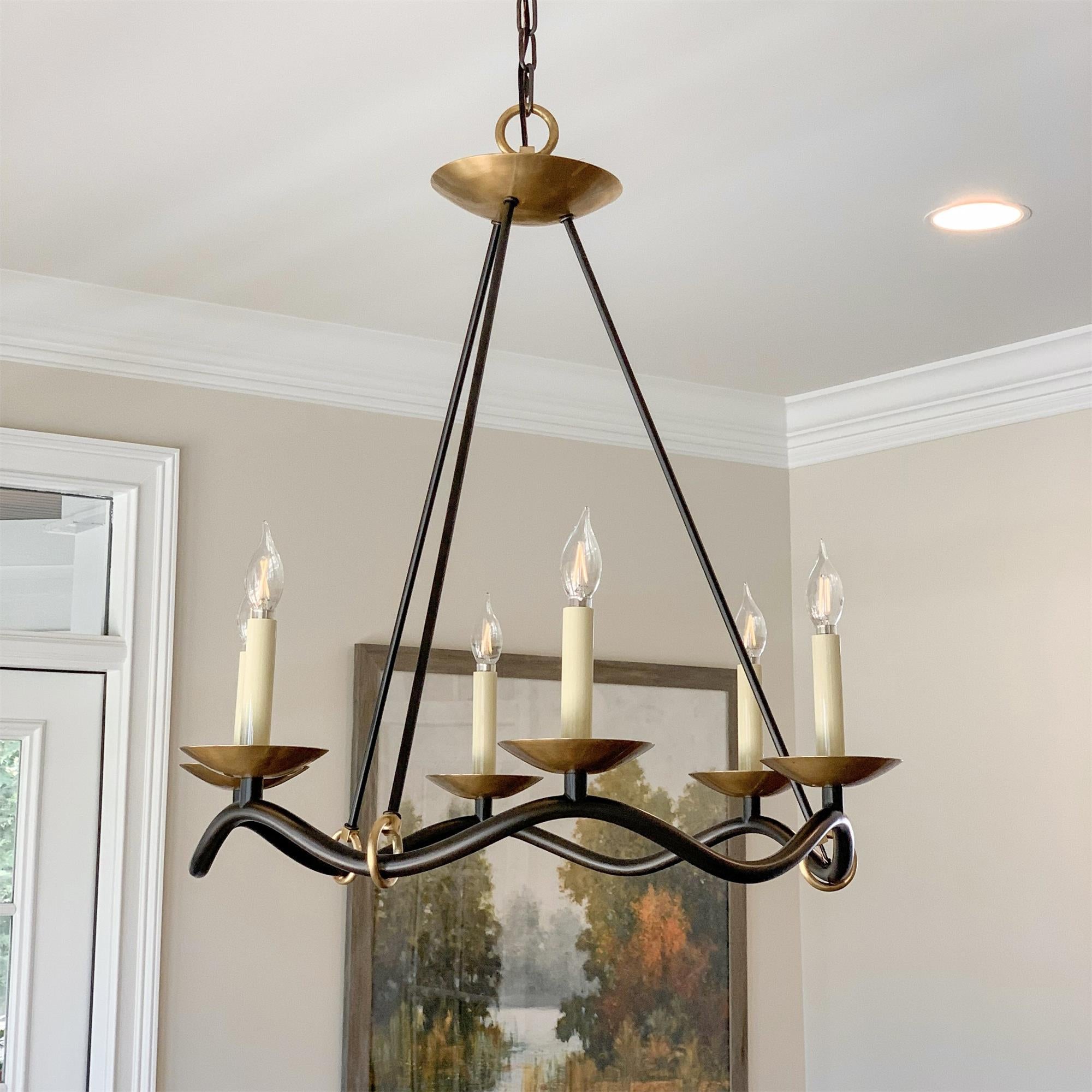 Evenor Elegance Vintage Brass Chandelier