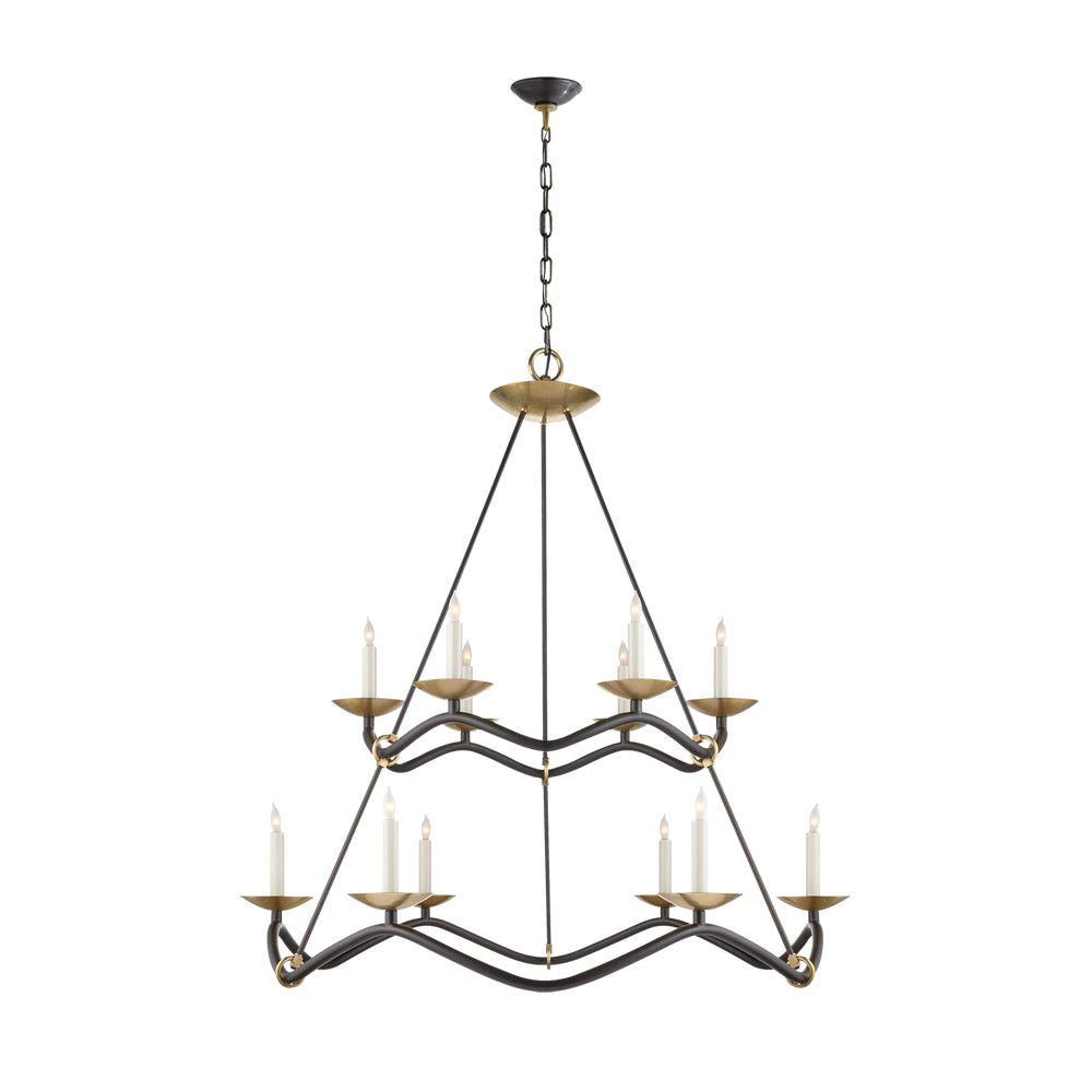 Juvin Two-Tier Candle Chandelier - Neutral Decor