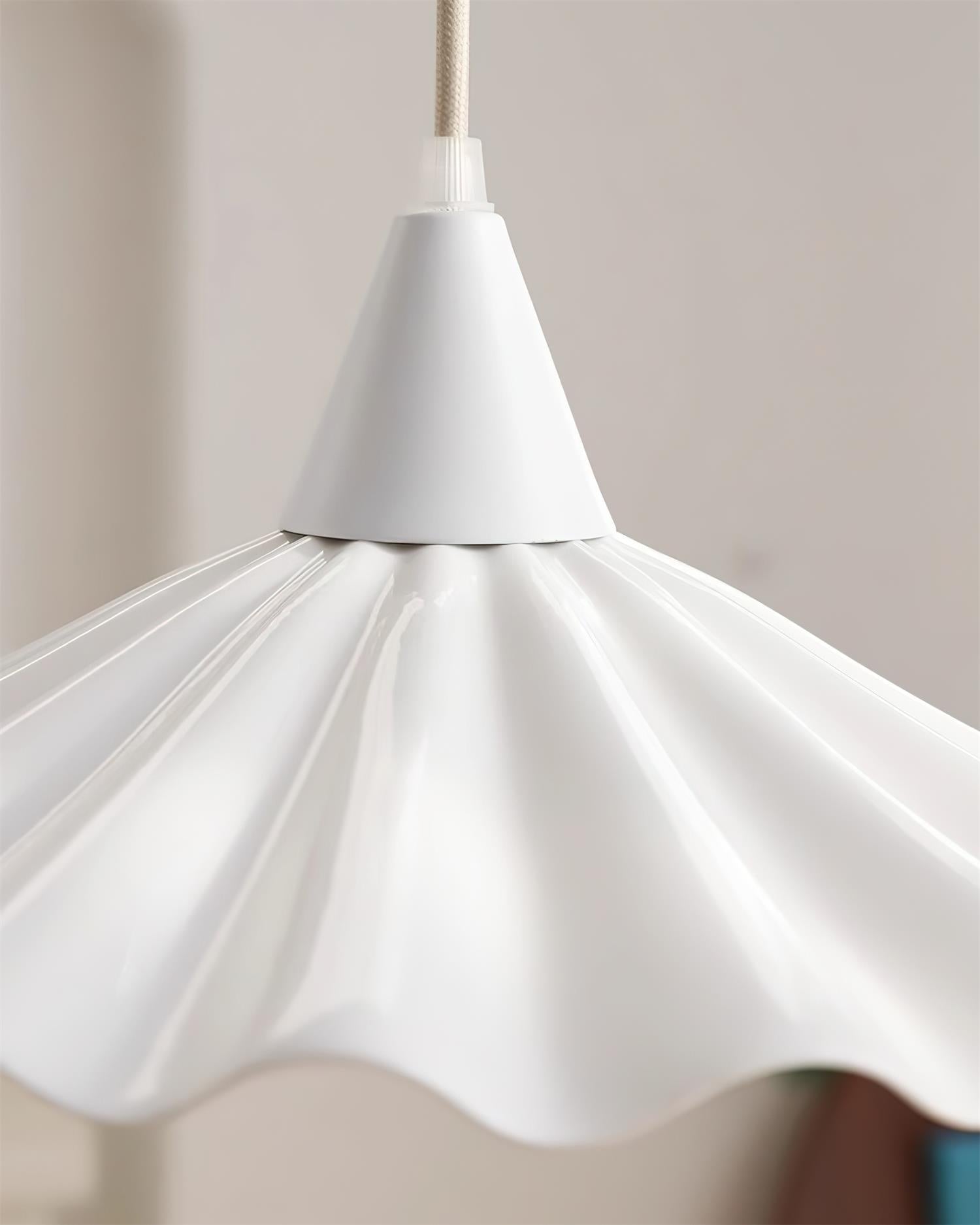 Rivora White Ceramic Pendant Light - Neutral Decor