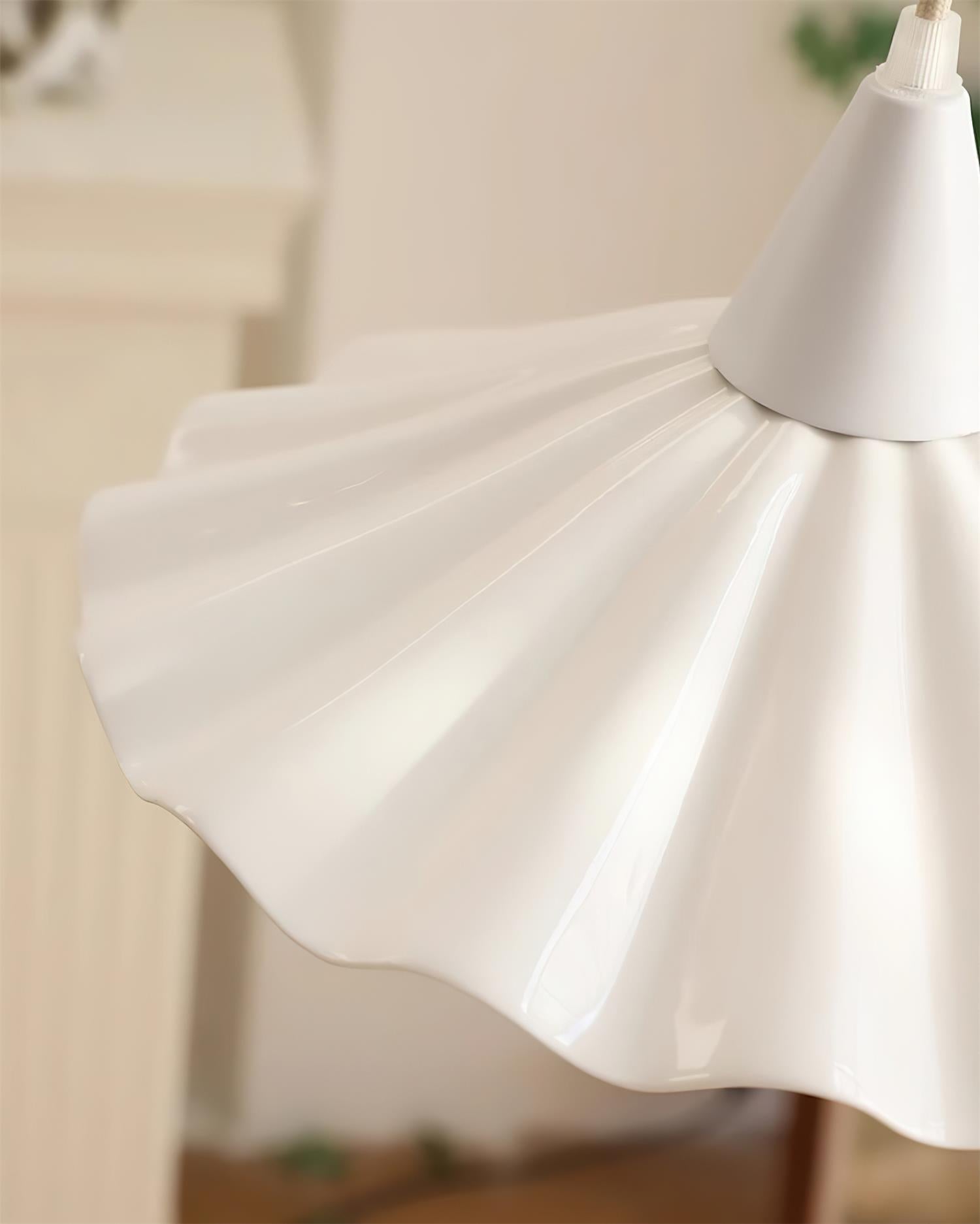 Rivora White Ceramic Pendant Light - Neutral Decor