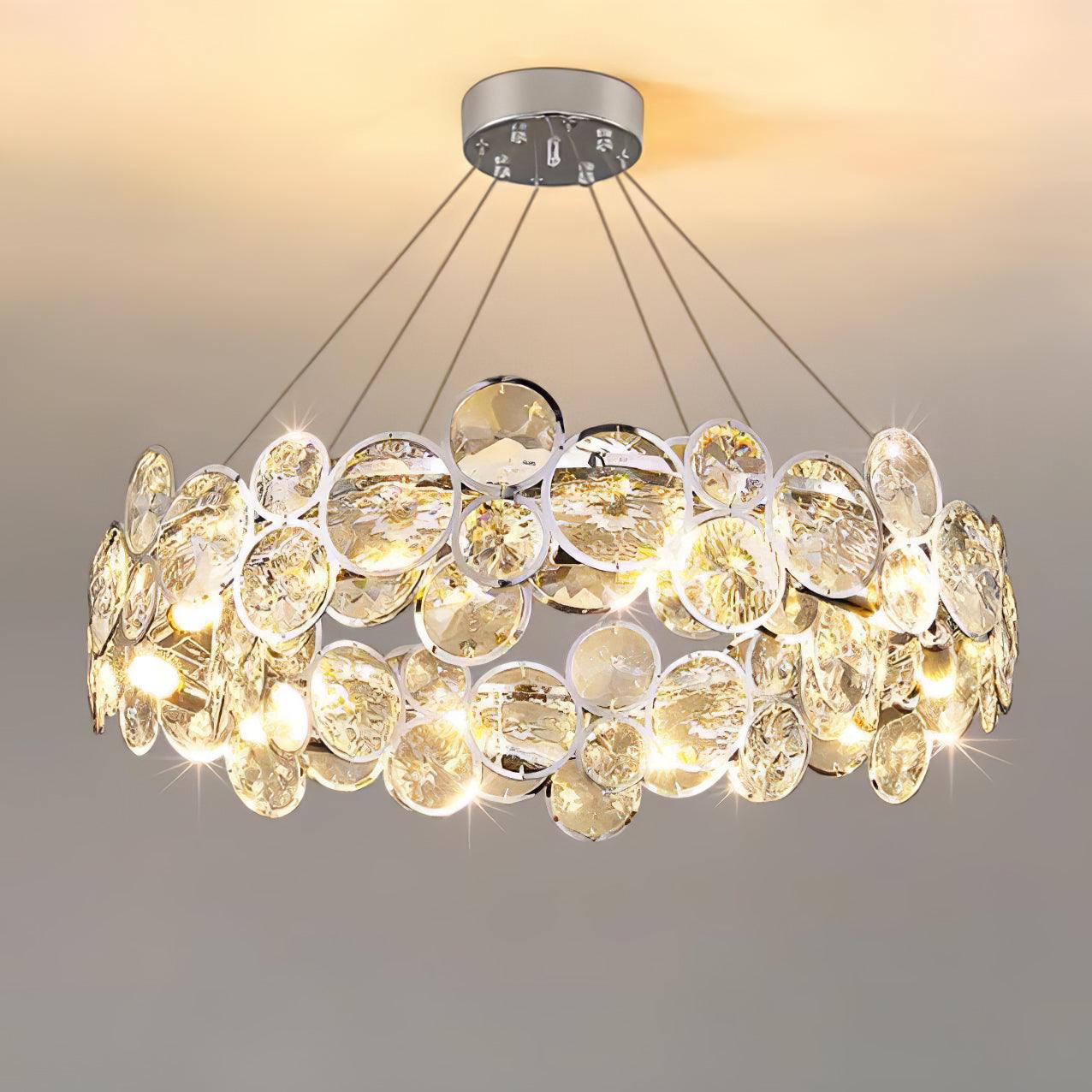 Cuthaiel Postmodern Luxury Round Chrome Crystal Chandelier