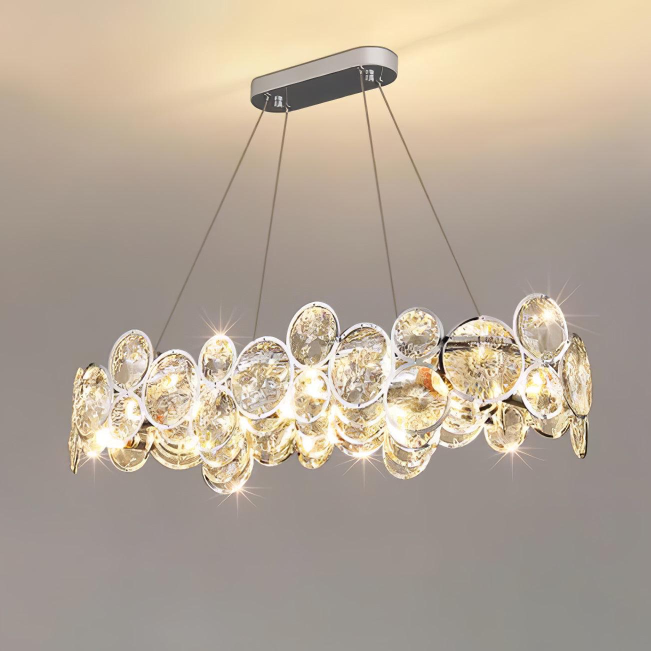 Cuthaiel Postmodern Luxury Round Chrome Crystal Chandelier