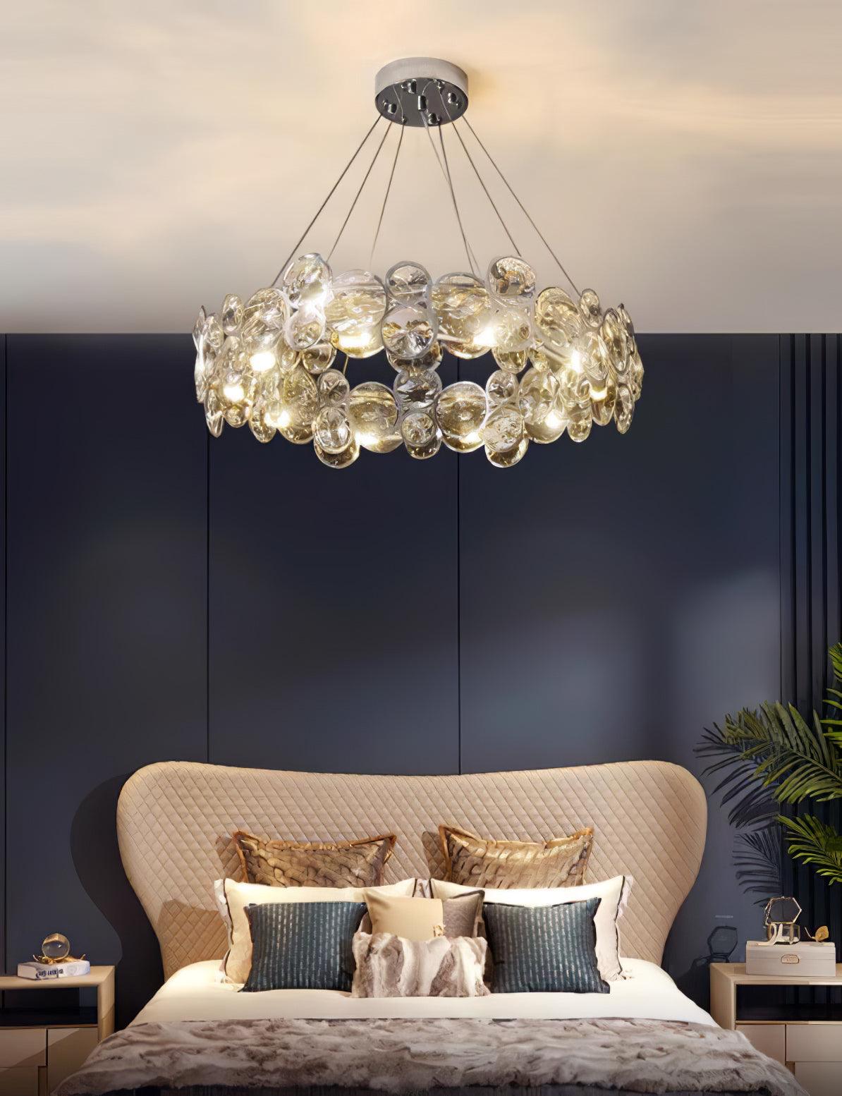 Cuthaiel Postmodern Luxury Round Chrome Crystal Chandelier