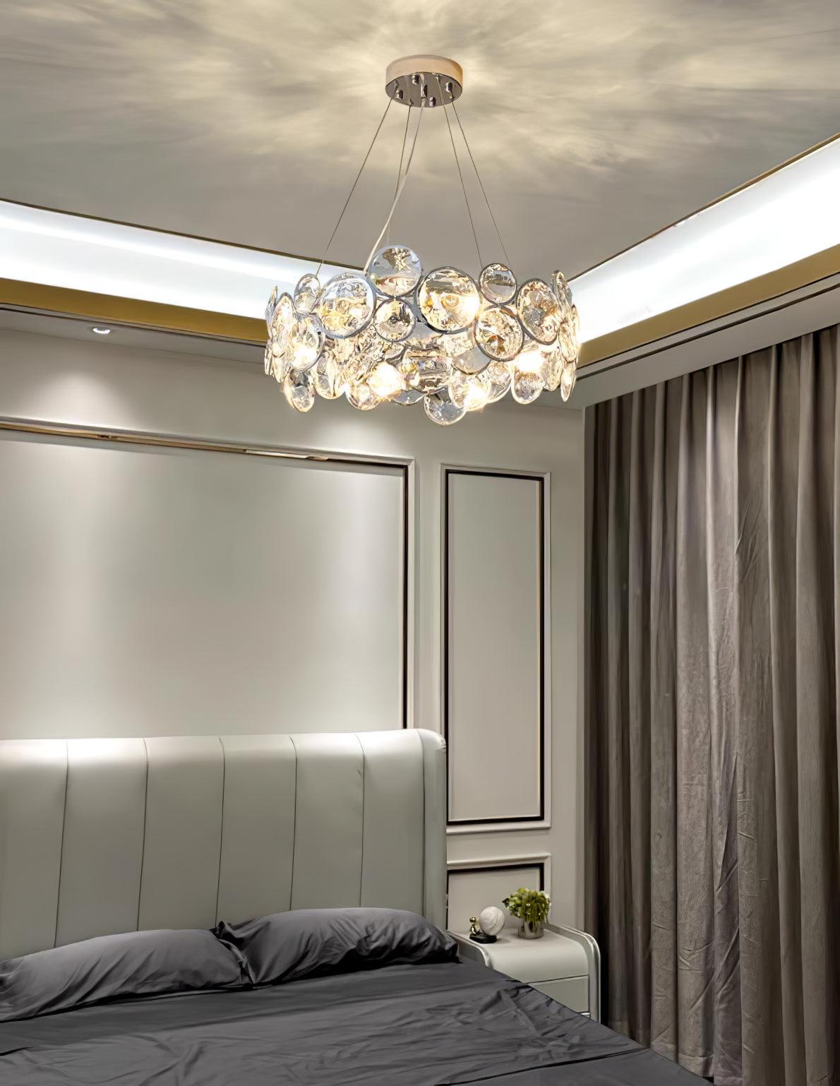 Cuthaiel Postmodern Luxury Round Chrome Crystal Chandelier
