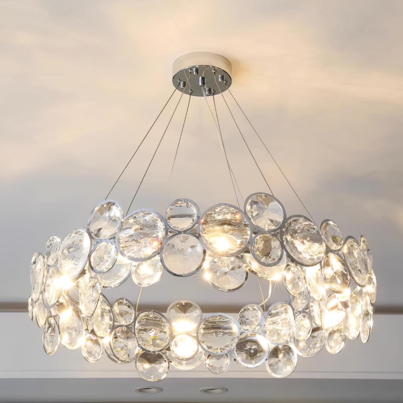 Cuthaiel Postmodern Luxury Round Chrome Crystal Chandelier