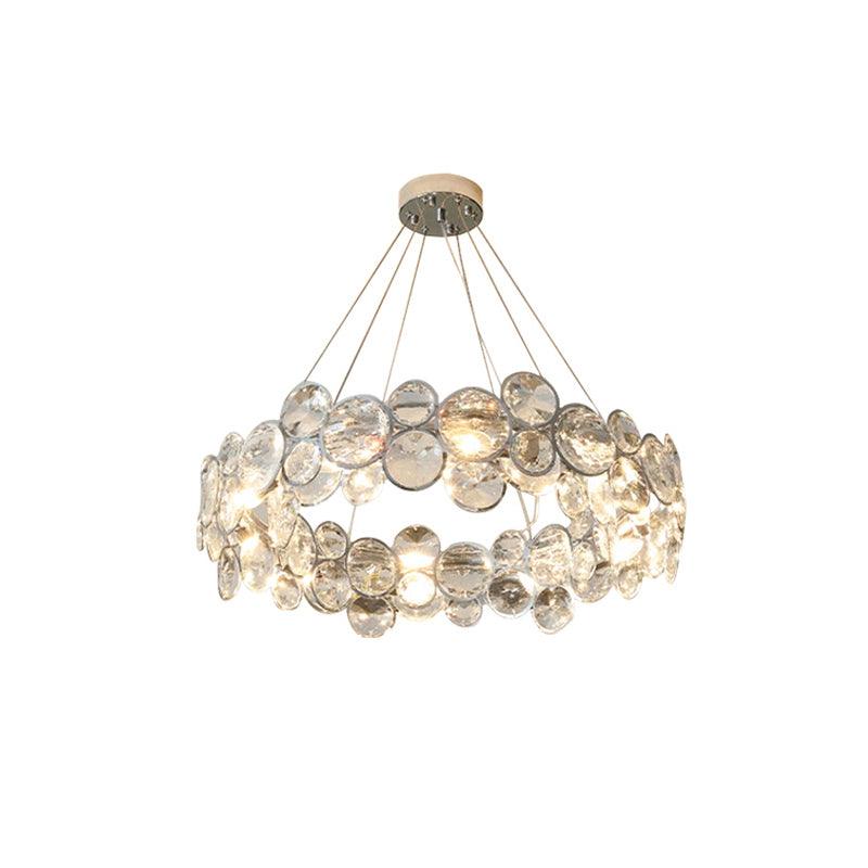 Cuthaiel Postmodern Luxury Round Chrome Crystal Chandelier
