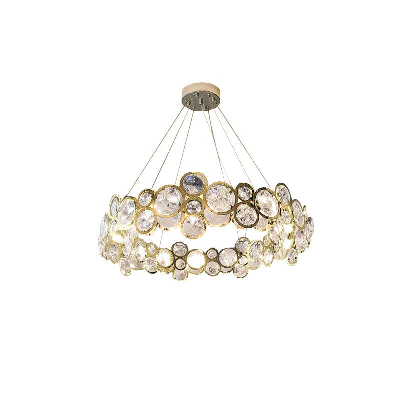 Cuthaiel Postmodern Luxury Round Chrome Crystal Chandelier