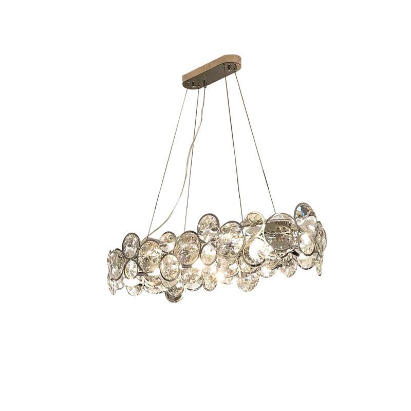 Cuthaiel Postmodern Luxury Round Chrome Crystal Chandelier