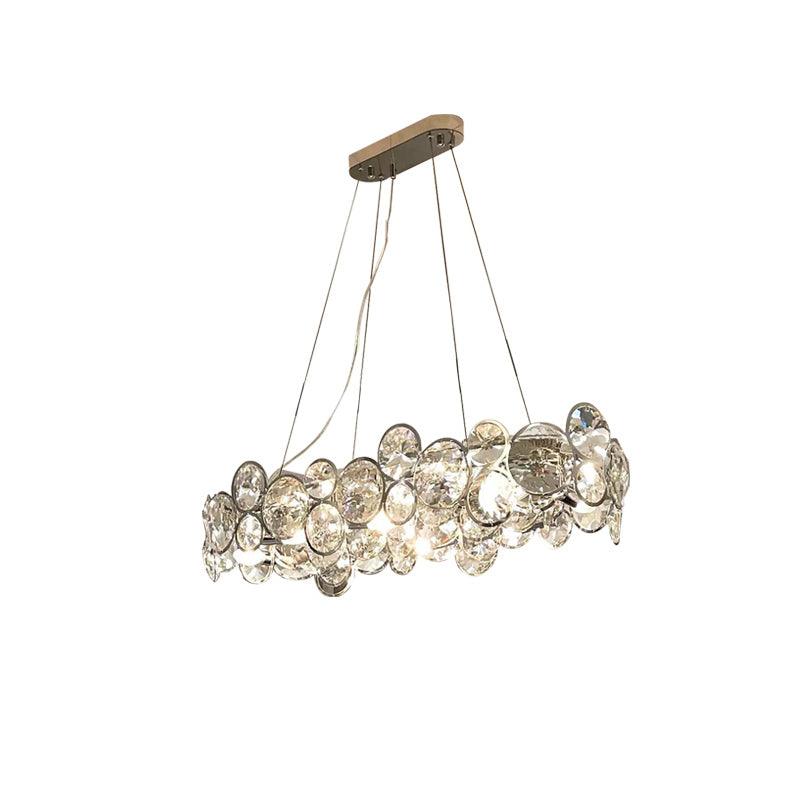 Cuthaiel Postmodern Luxury Round Chrome Crystal Chandelier