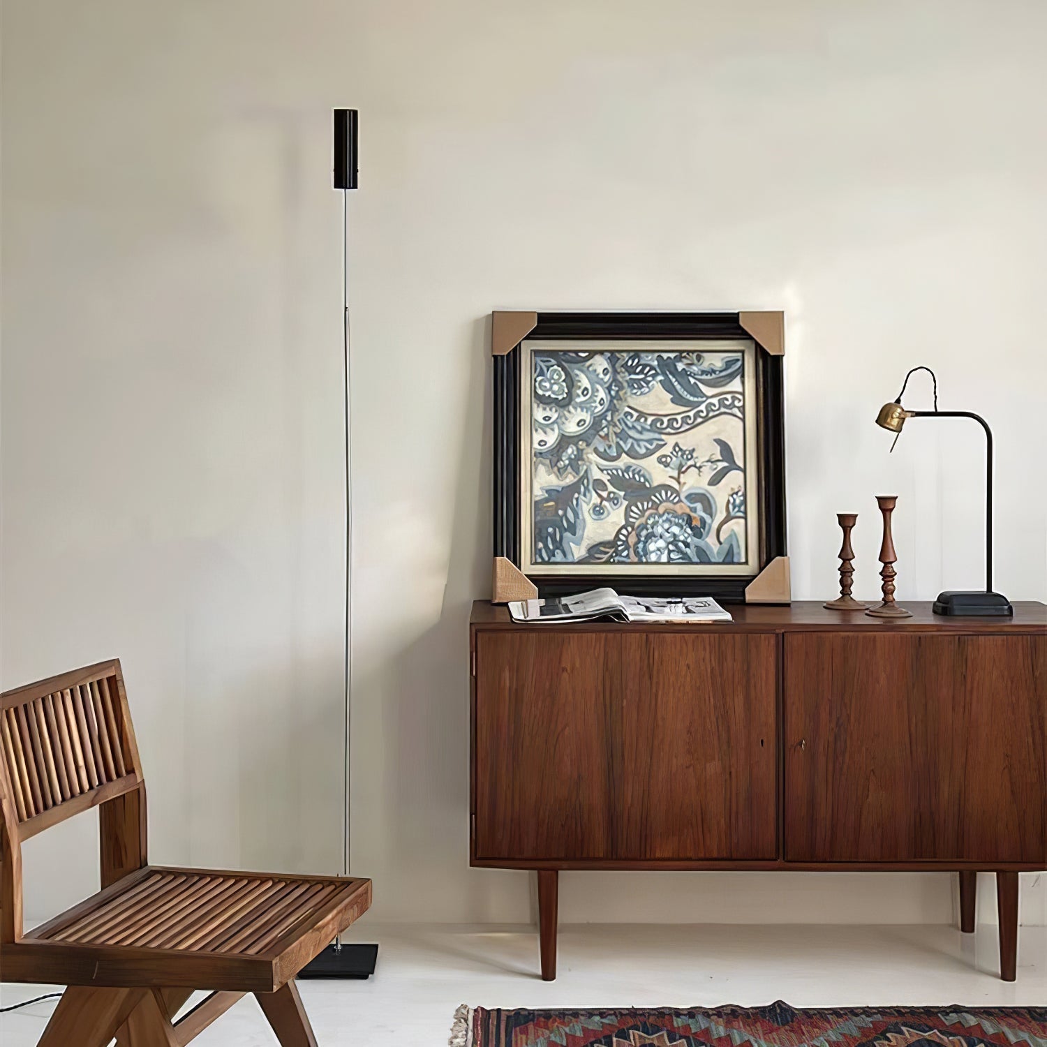 Telum Minimalist Black Floor Lamp