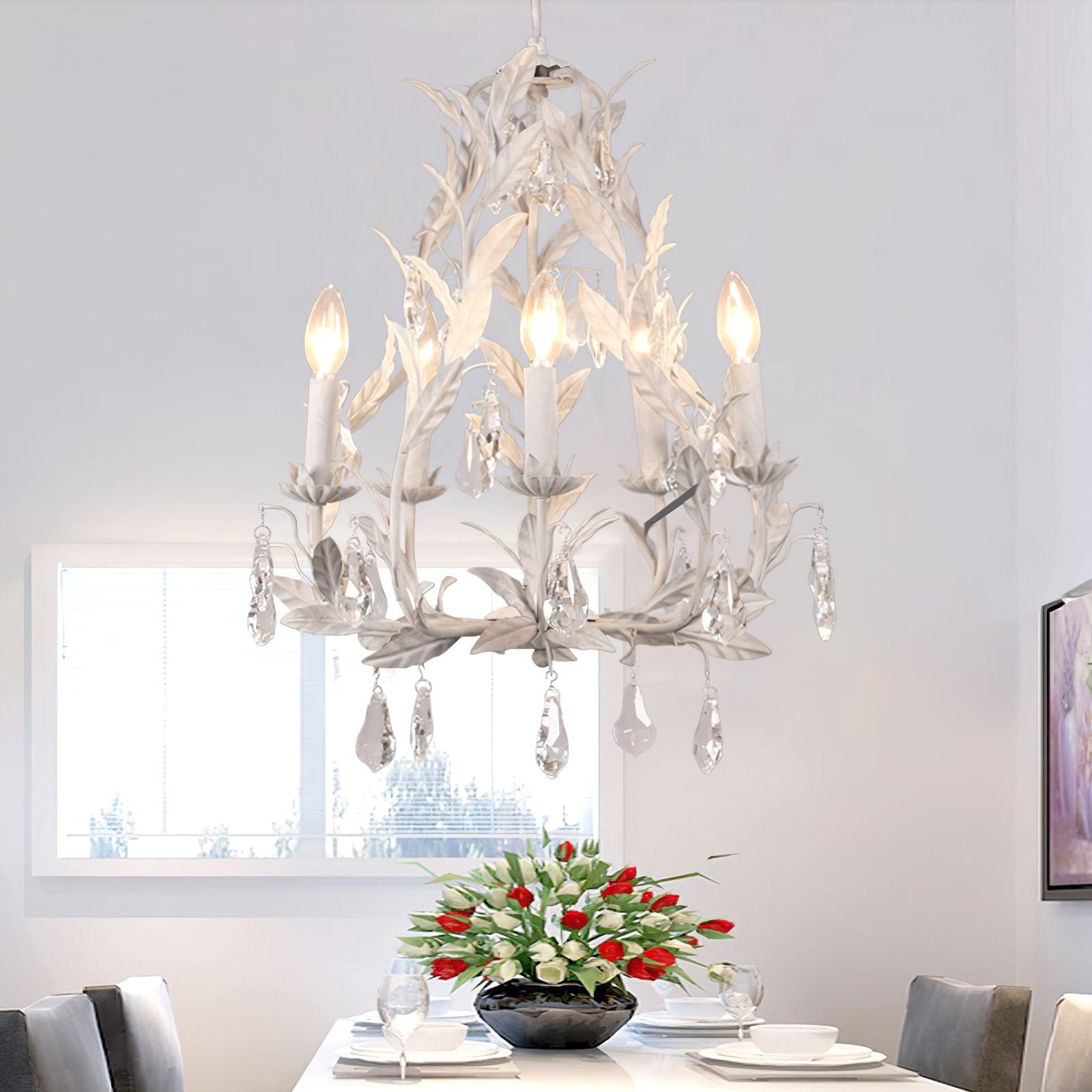 Sylvia Vintage Glass Chandelier