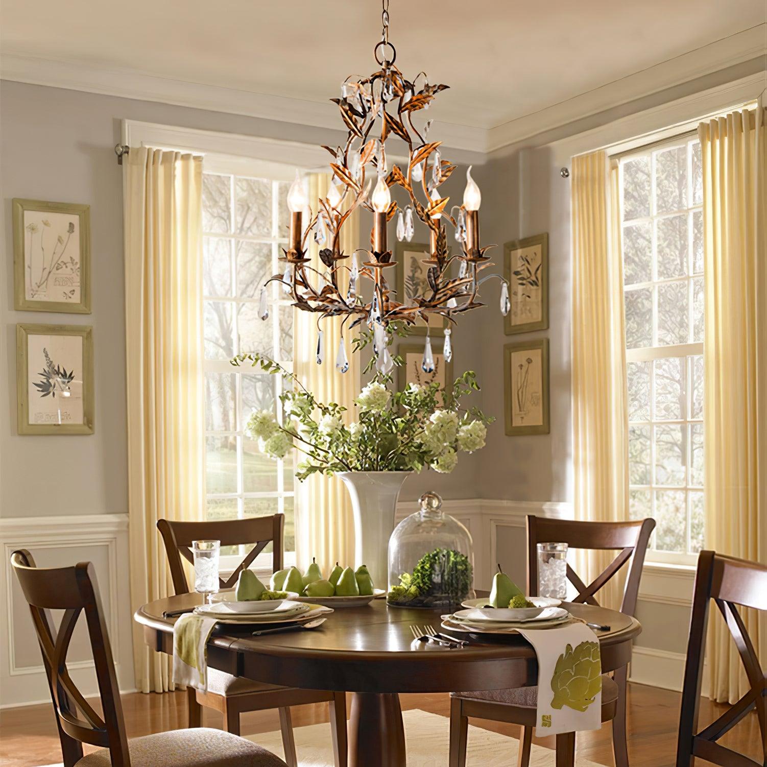 Sylvia Vintage Glass Chandelier