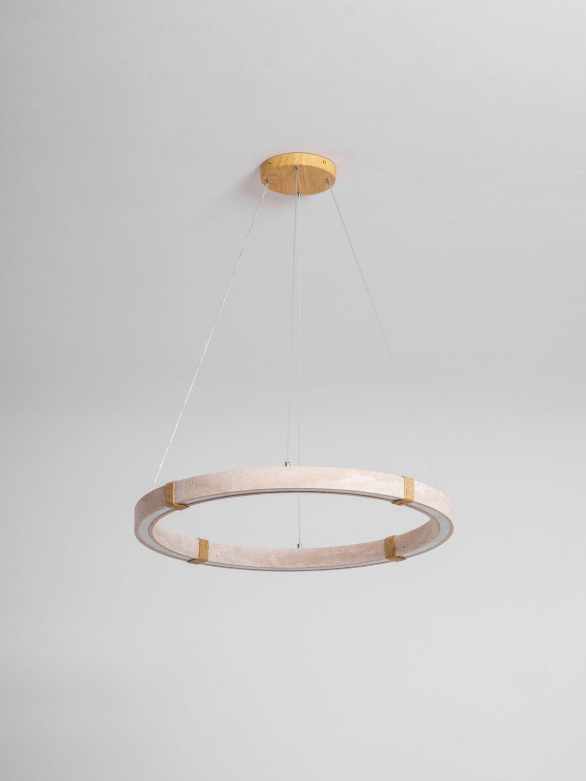 Clairstead Circle Travertine Pendant Light