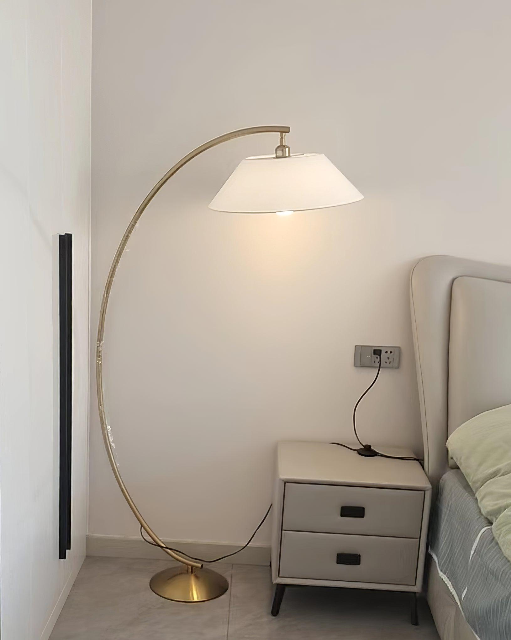 Veradin Steel Fabric Floor Lamp