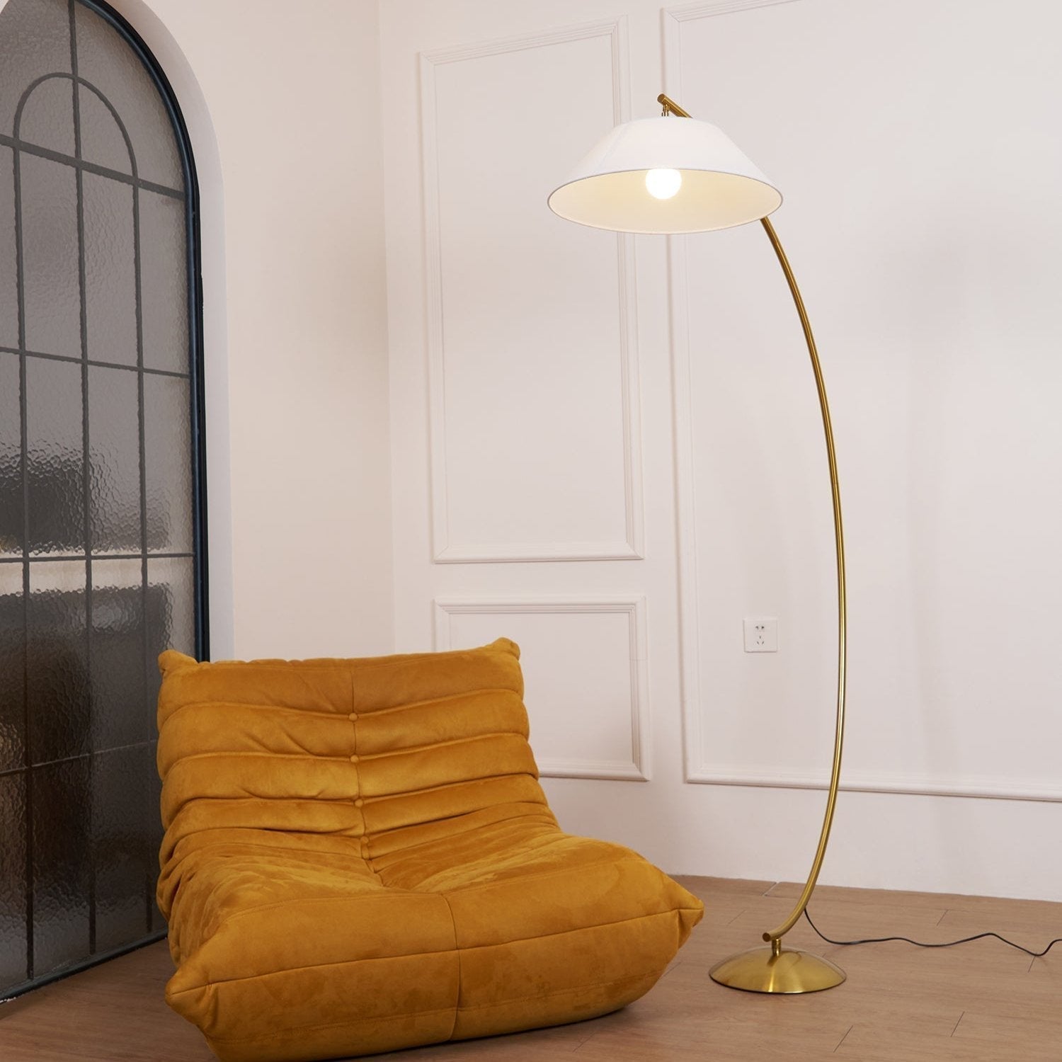 Veradin Steel Fabric Floor Lamp