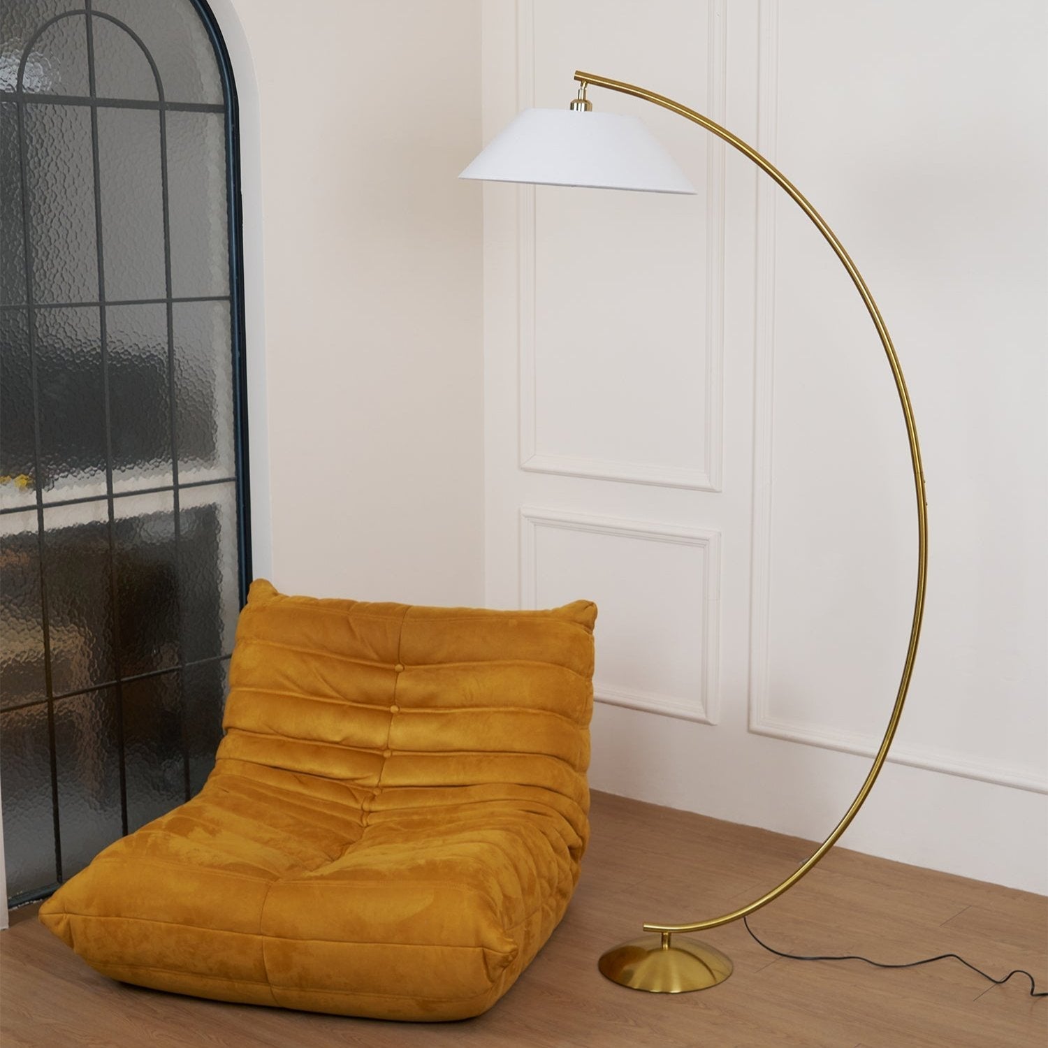 Veradin Steel Fabric Floor Lamp
