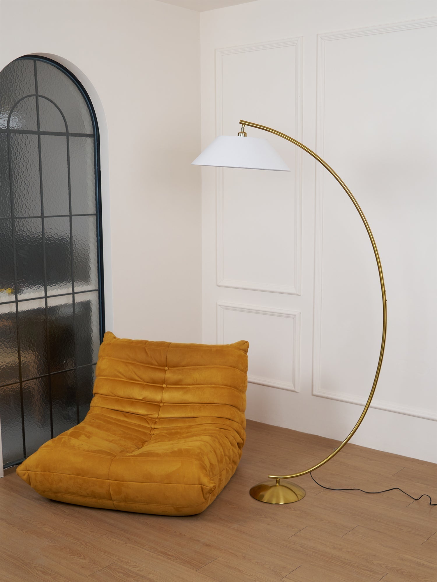 Veradin Steel Fabric Floor Lamp