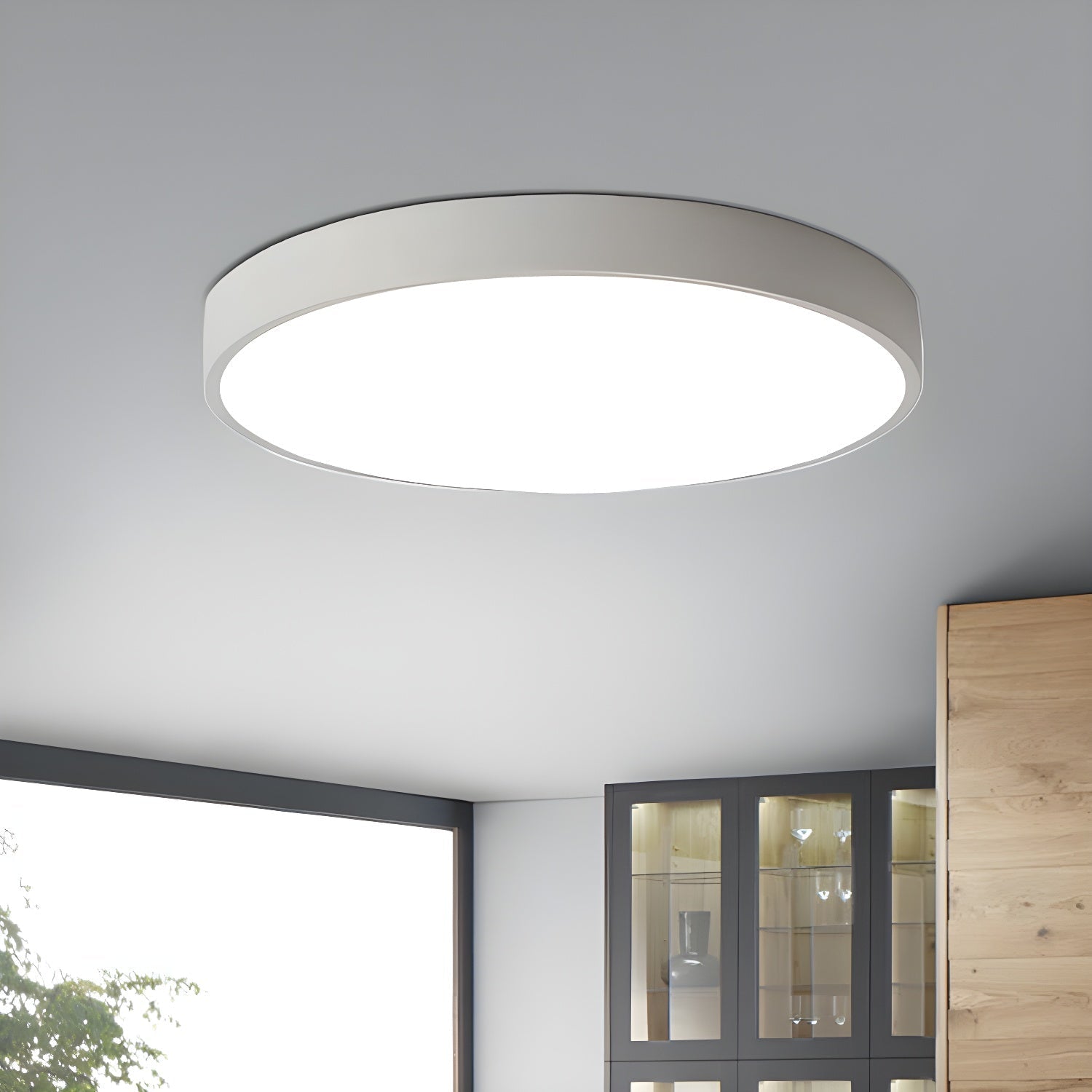 Izoriel Modern Minimalist Circular Slimline Ceiling Light