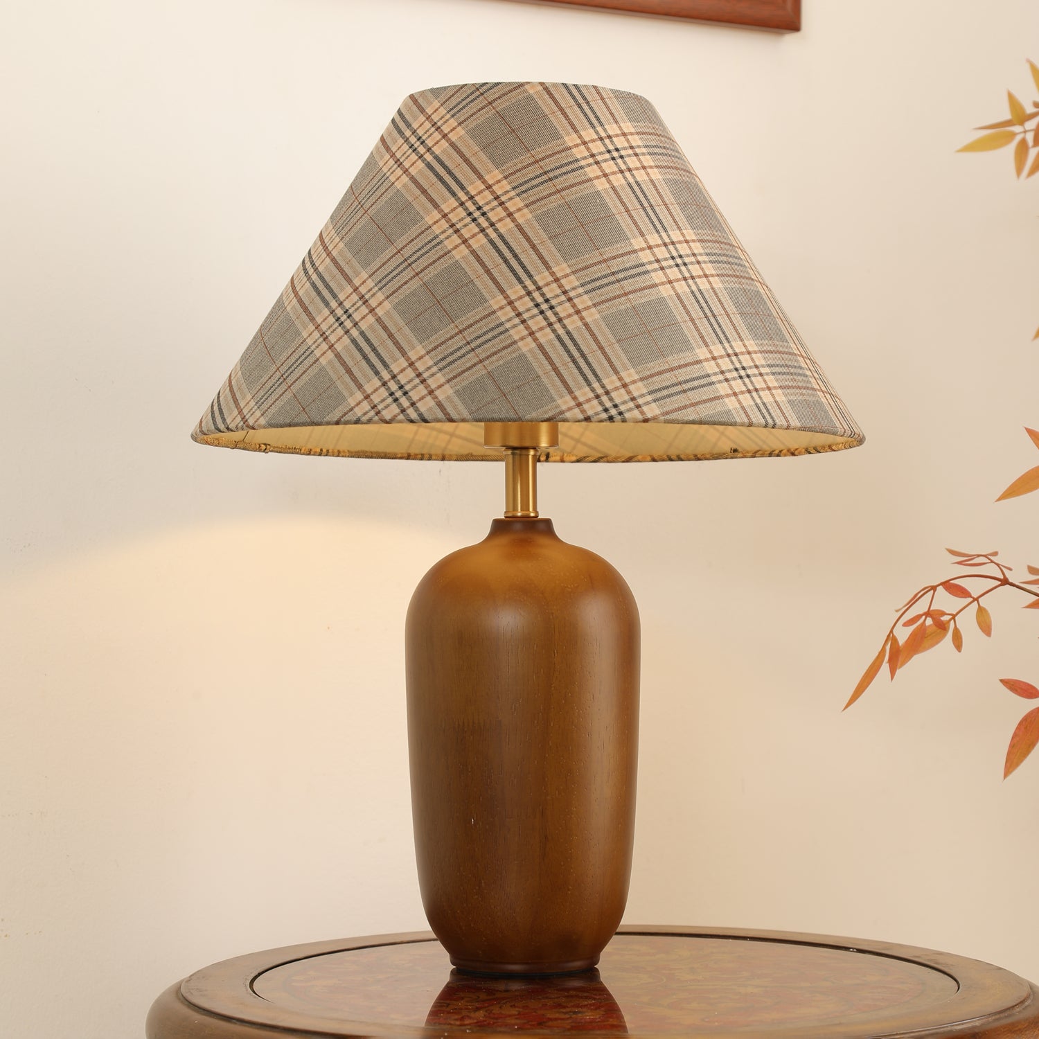 Sienna Wood & Fabric Classic Table Lamp