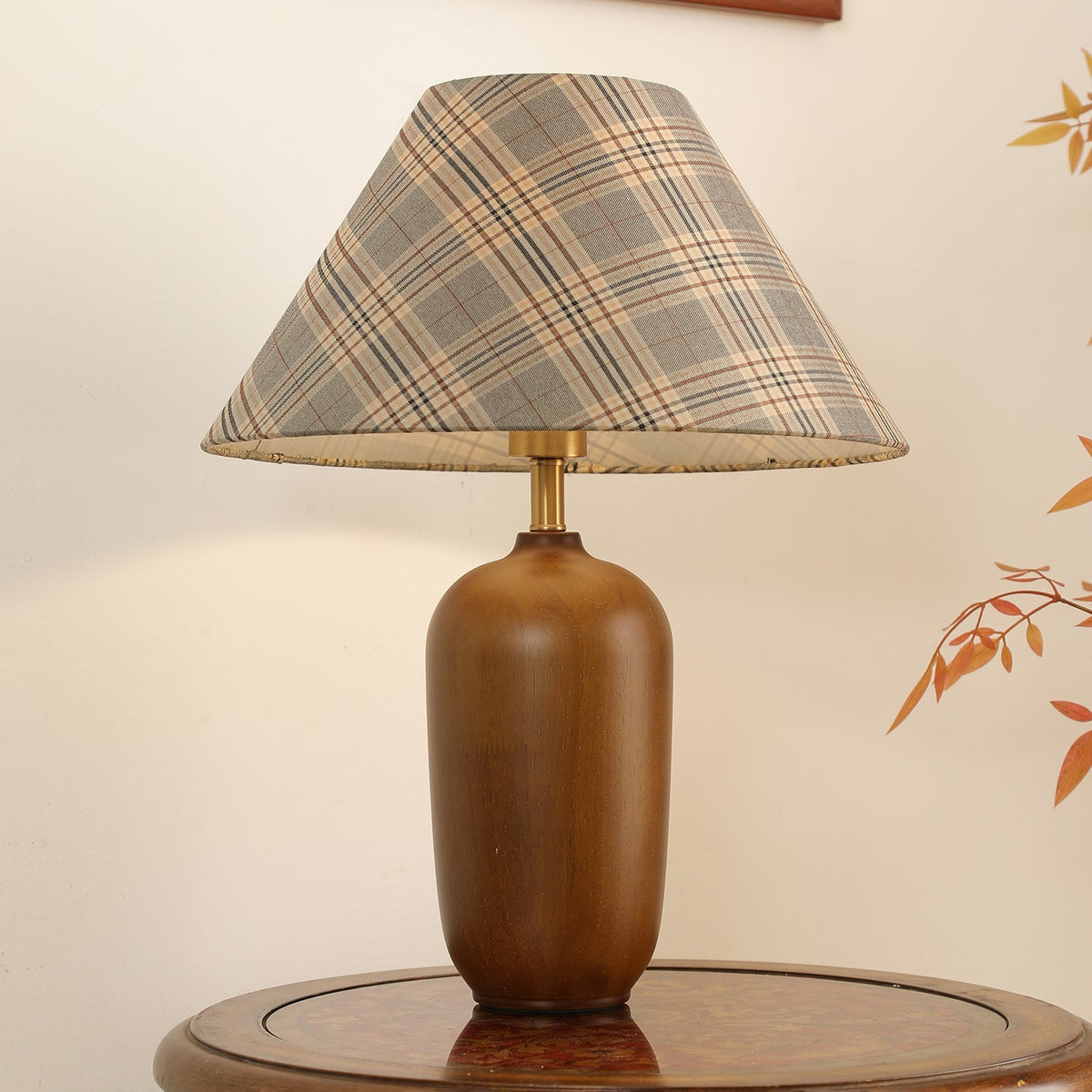 Sienna Wood & Fabric Classic Table Lamp