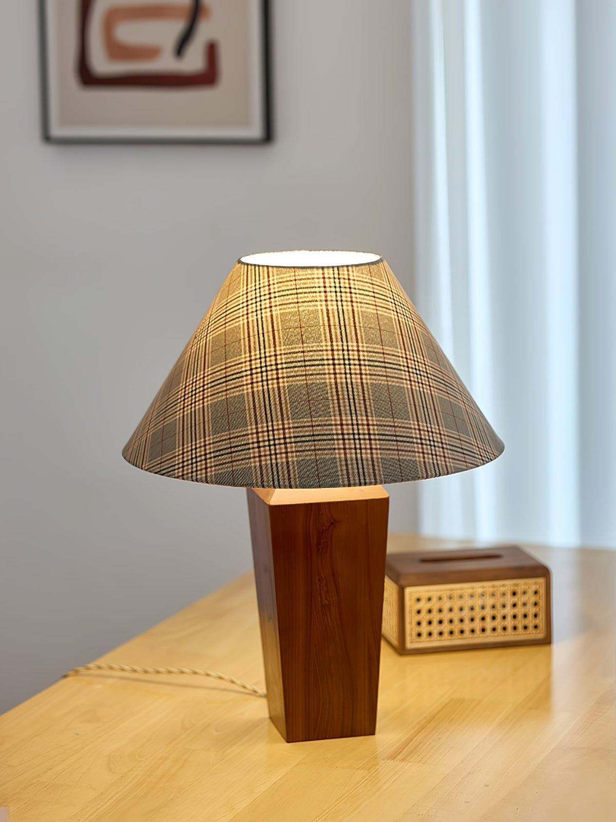 Wokel Minimalist Wood Table Lamp