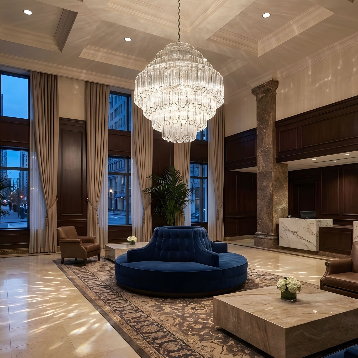 Pinewell Clear Grande Palermo Chandelier