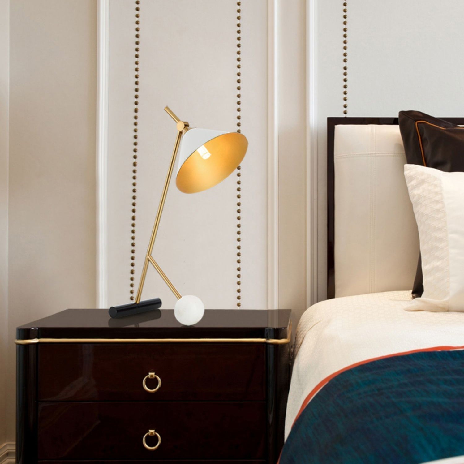 Avelo Marble Geometric Table Lamp